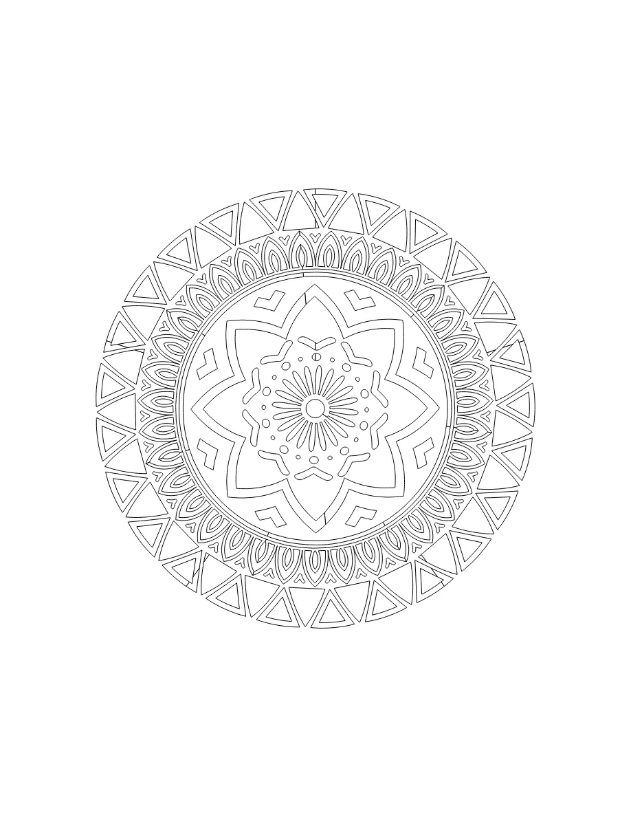 Flower Mandala Page 67 coloring page