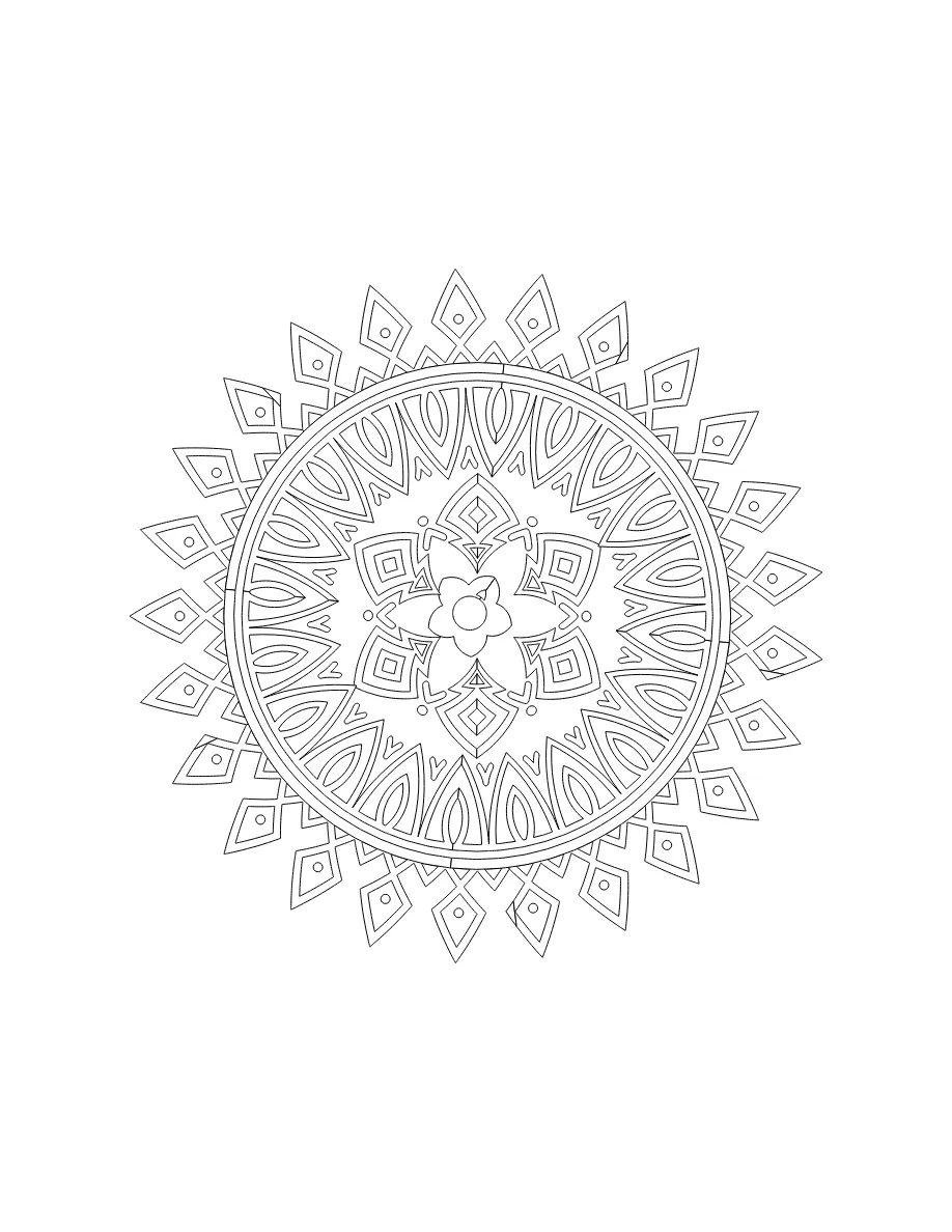 Flower Mandala Page 69 coloring page
