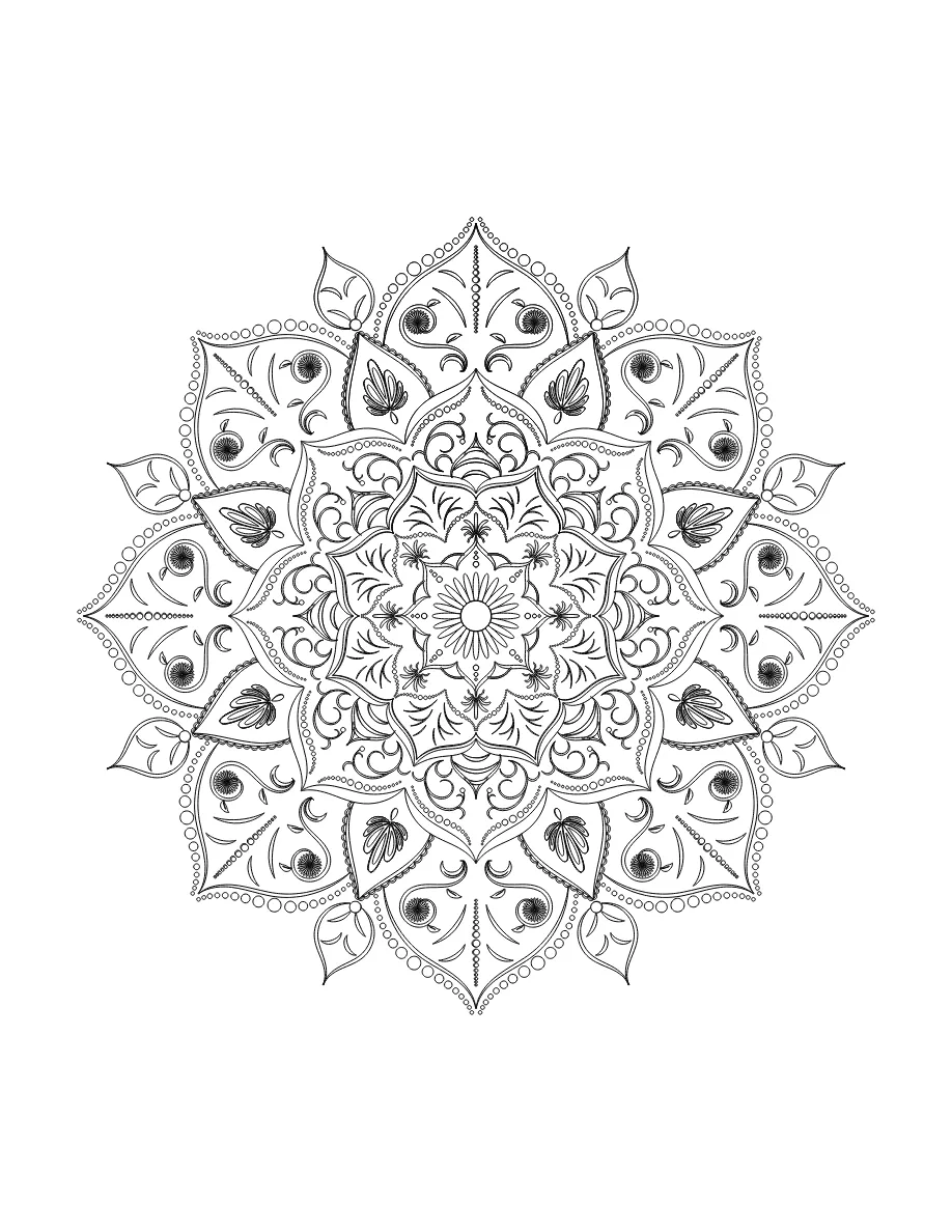 Flower Mandala Page 7 coloring page