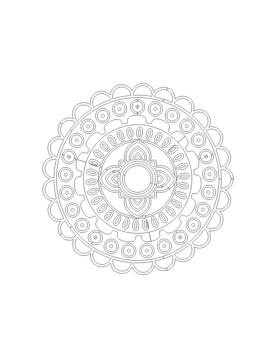 Flower Mandala Page 70 coloring page