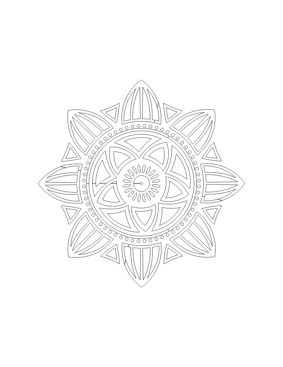 Flower Mandala Page 74 coloring page