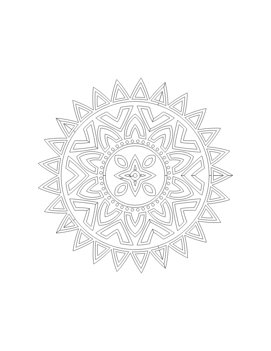 Flower Mandala Page 78 coloring page
