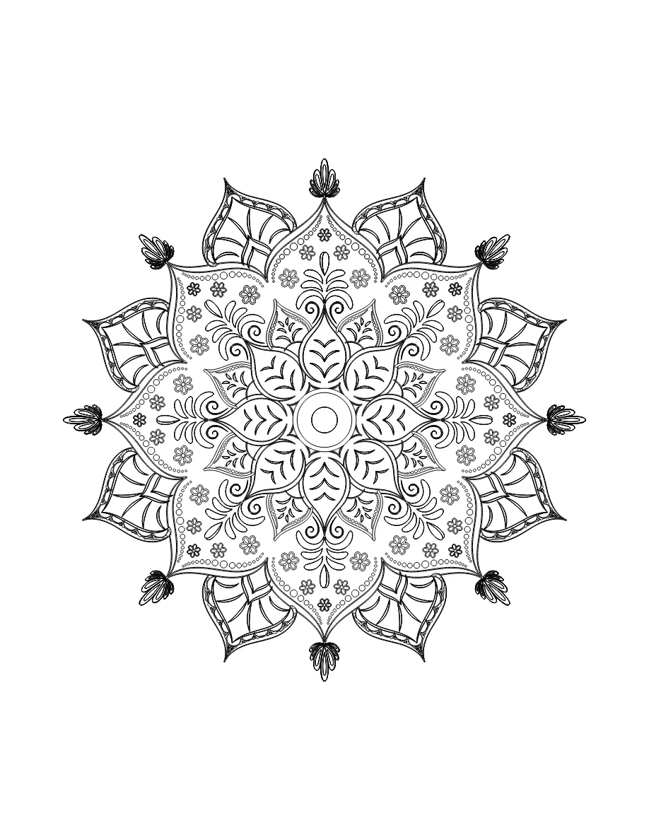 Flower Mandala Page 8 coloring page