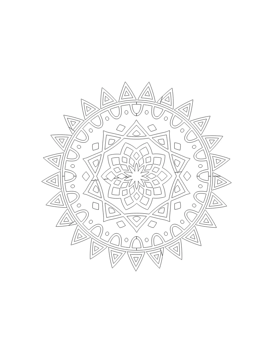Flower Mandala Page 81 coloring page