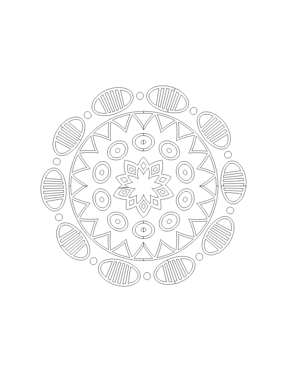 Flower Mandala Page 82 coloring page