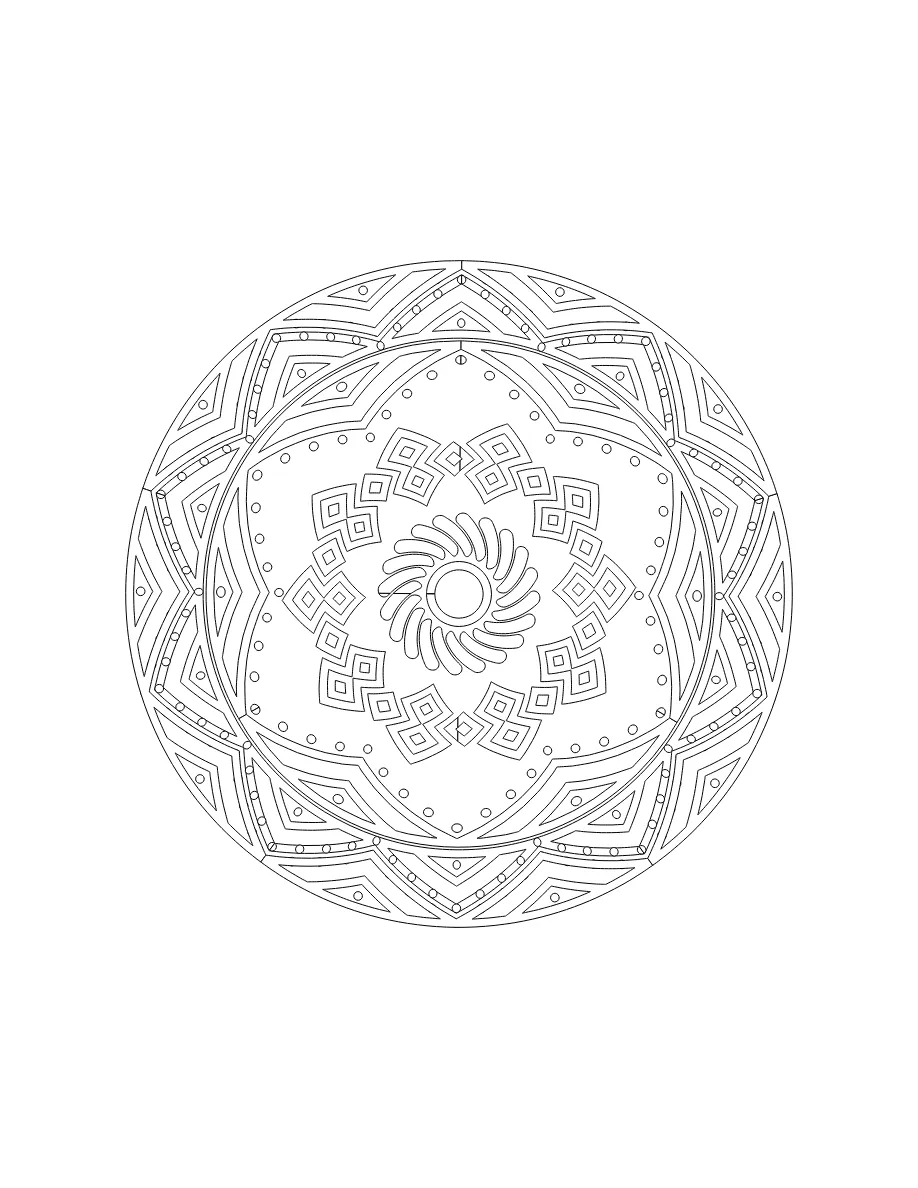 Flower Mandala Page 96 coloring page