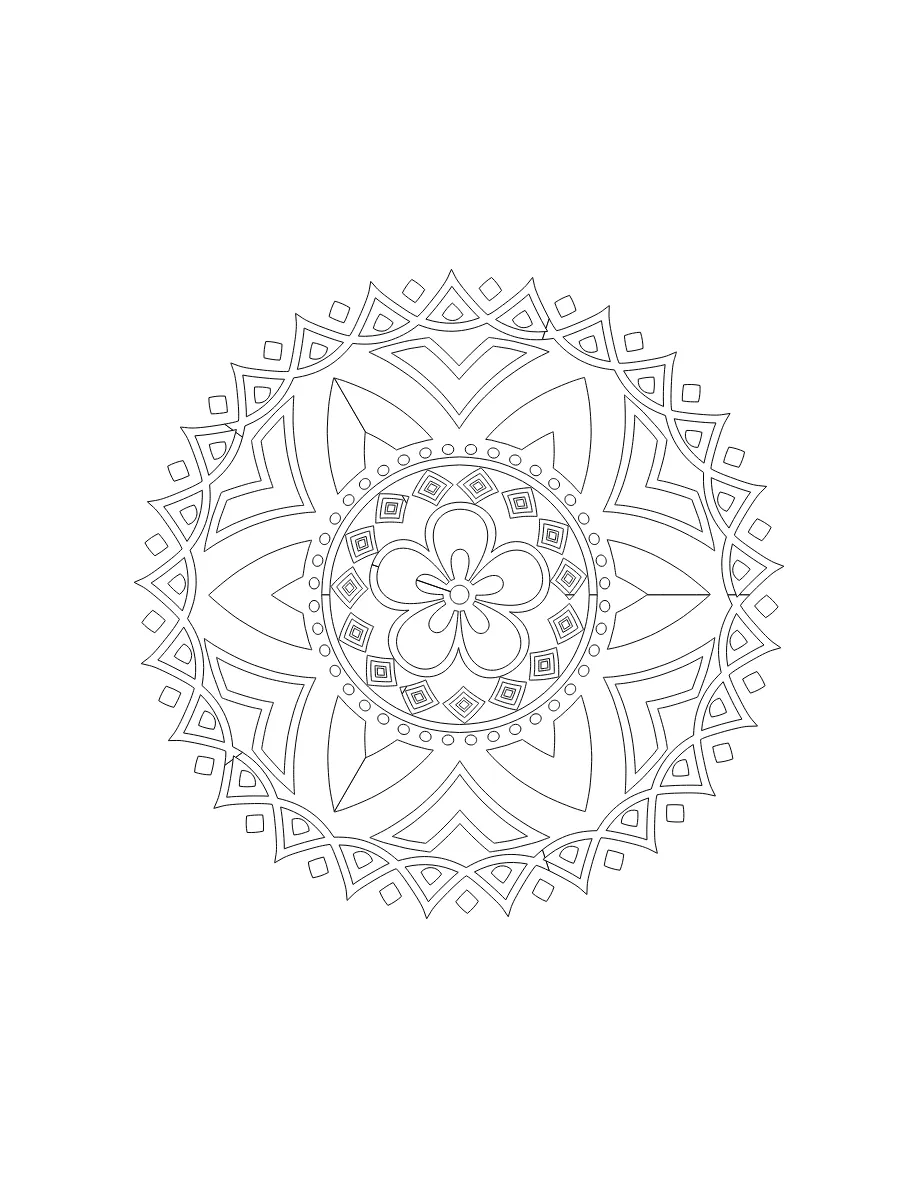 Flower Mandala Page 99 coloring page