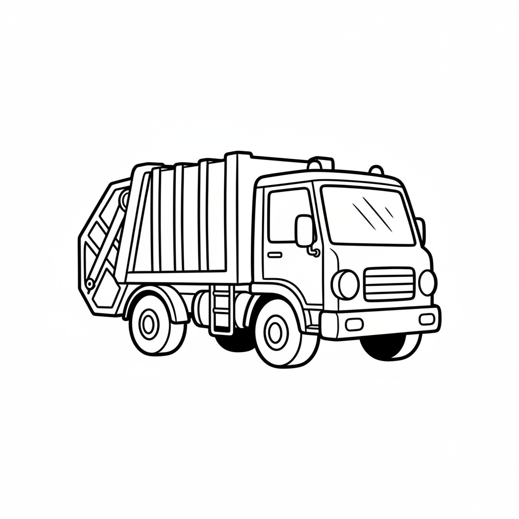 Garbage Truck coloring page