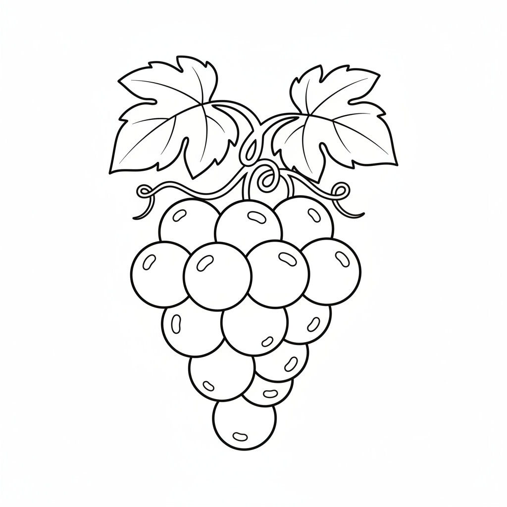 Grapes coloring page