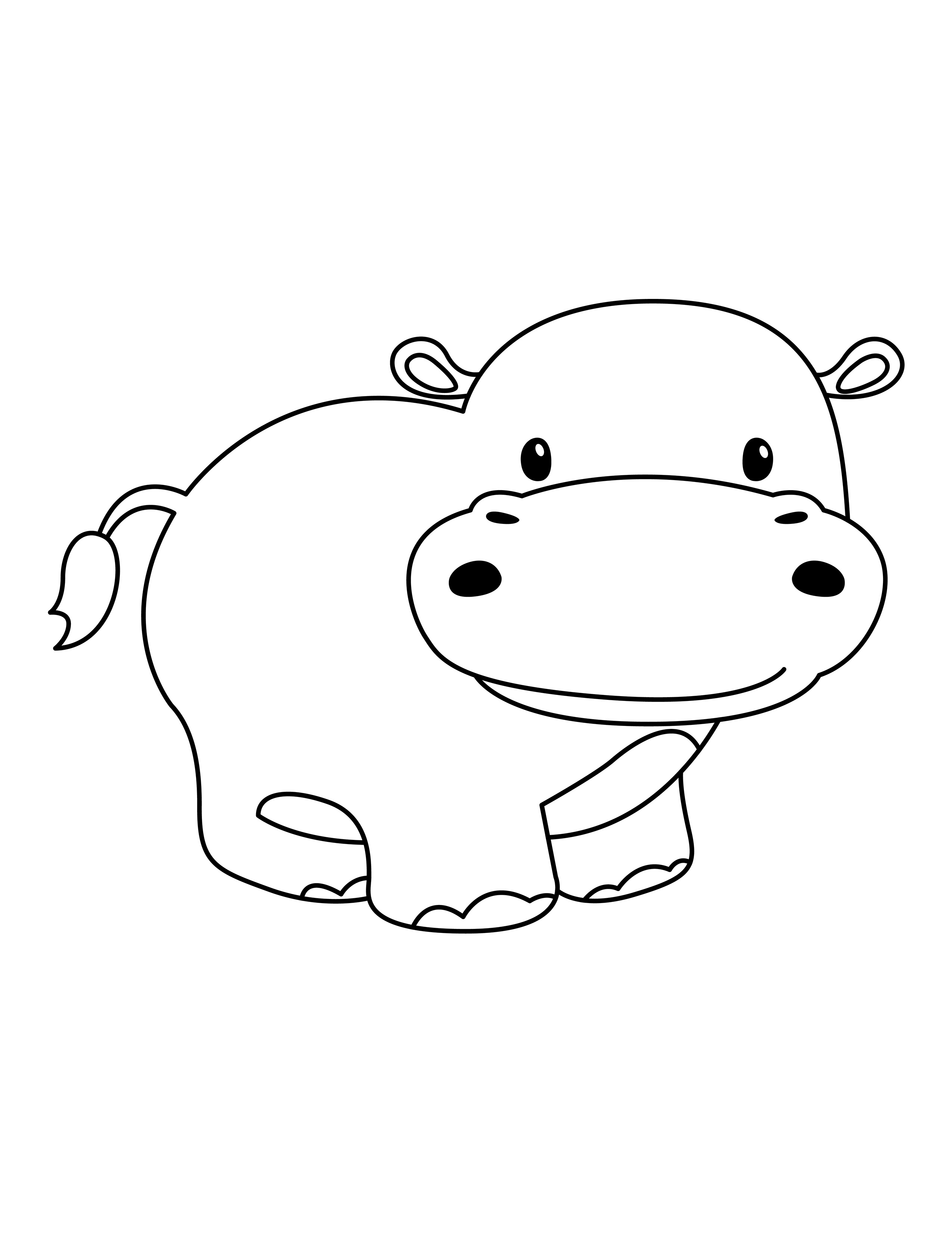 Hippo coloring page