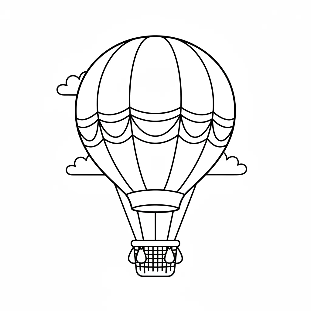 Hot Air Balloon coloring page