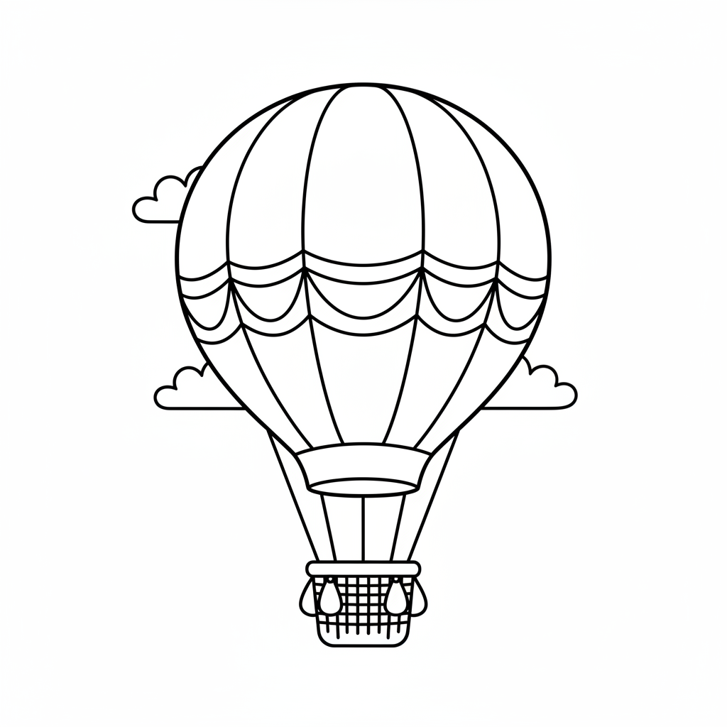 Hot Air Balloon coloring page