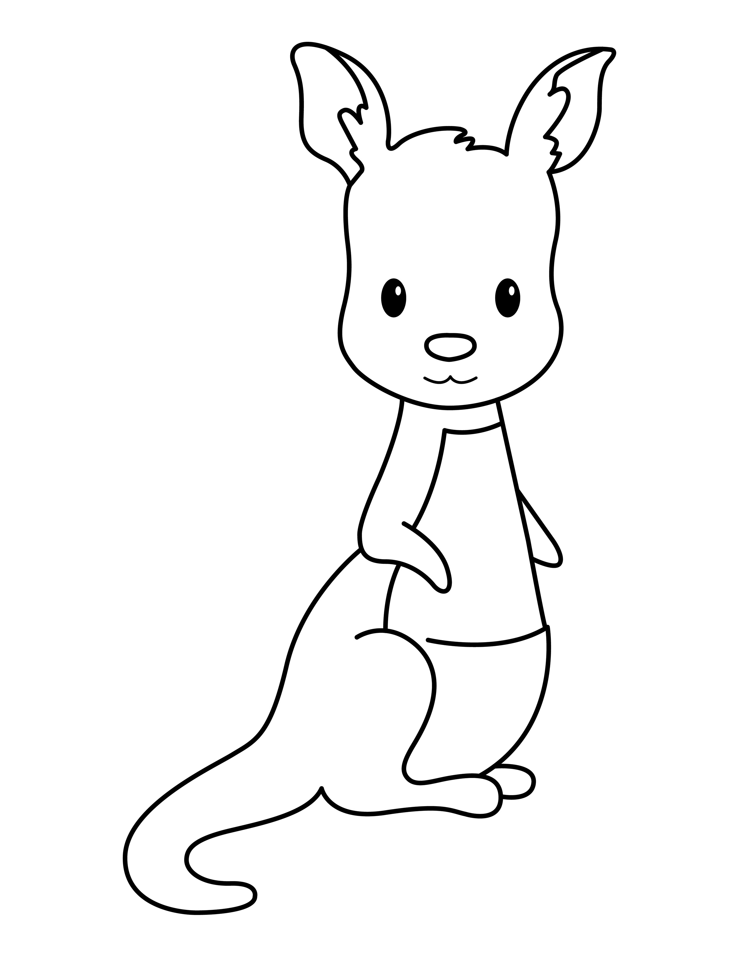 Kangaroo coloring page