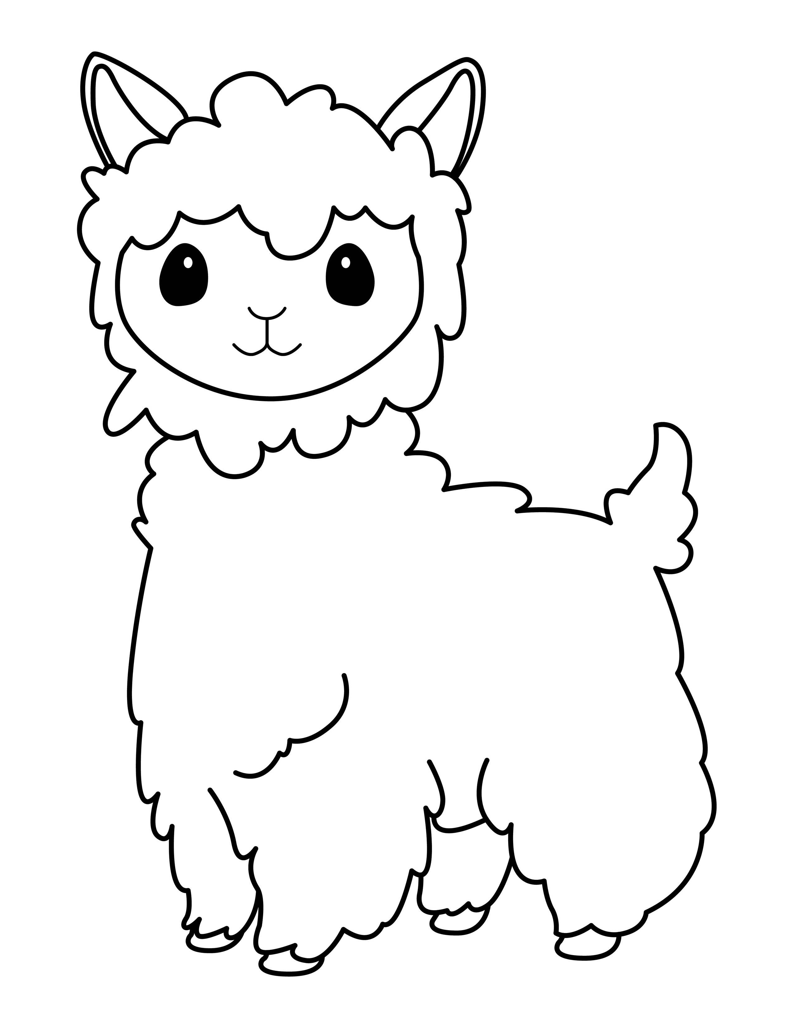 Llama coloring page
