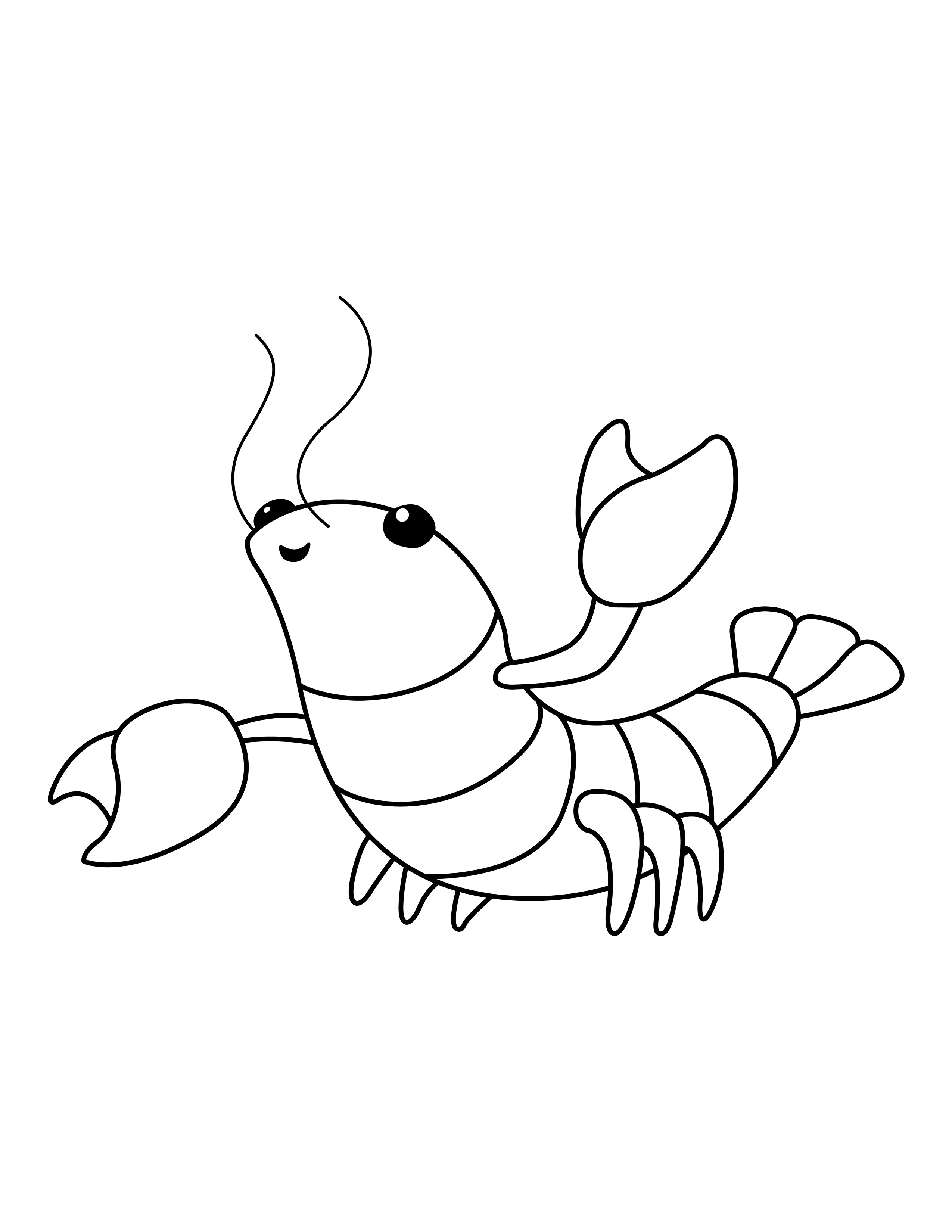 Lobster coloring page