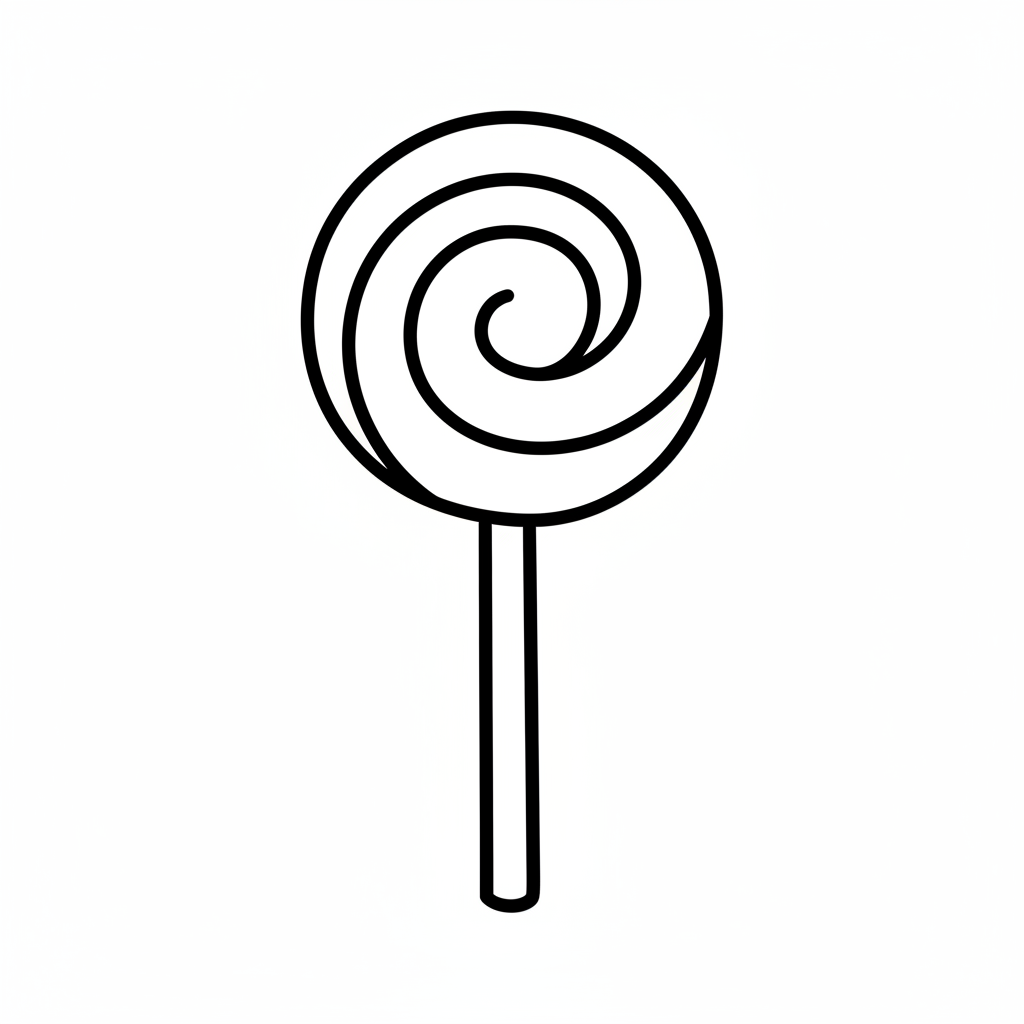Lollipop Treat coloring page