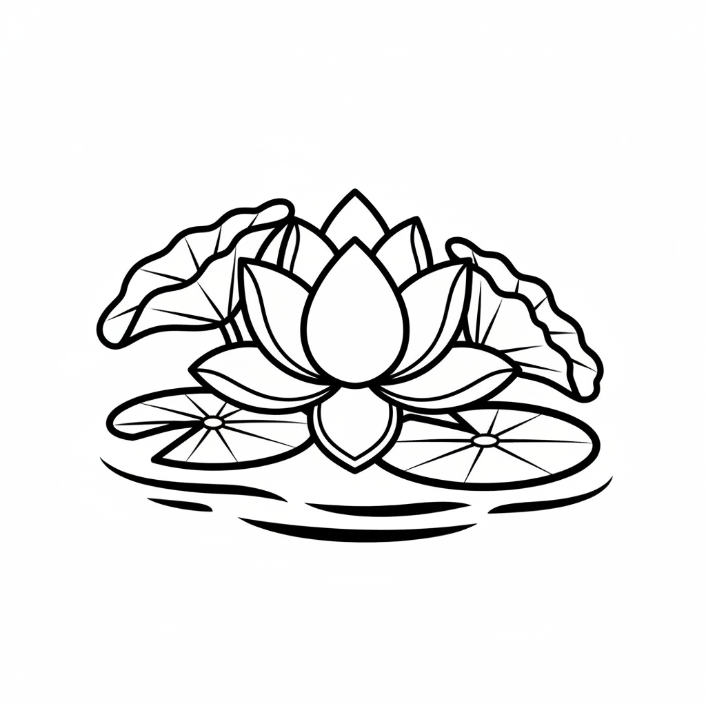 Lotus Flower coloring page