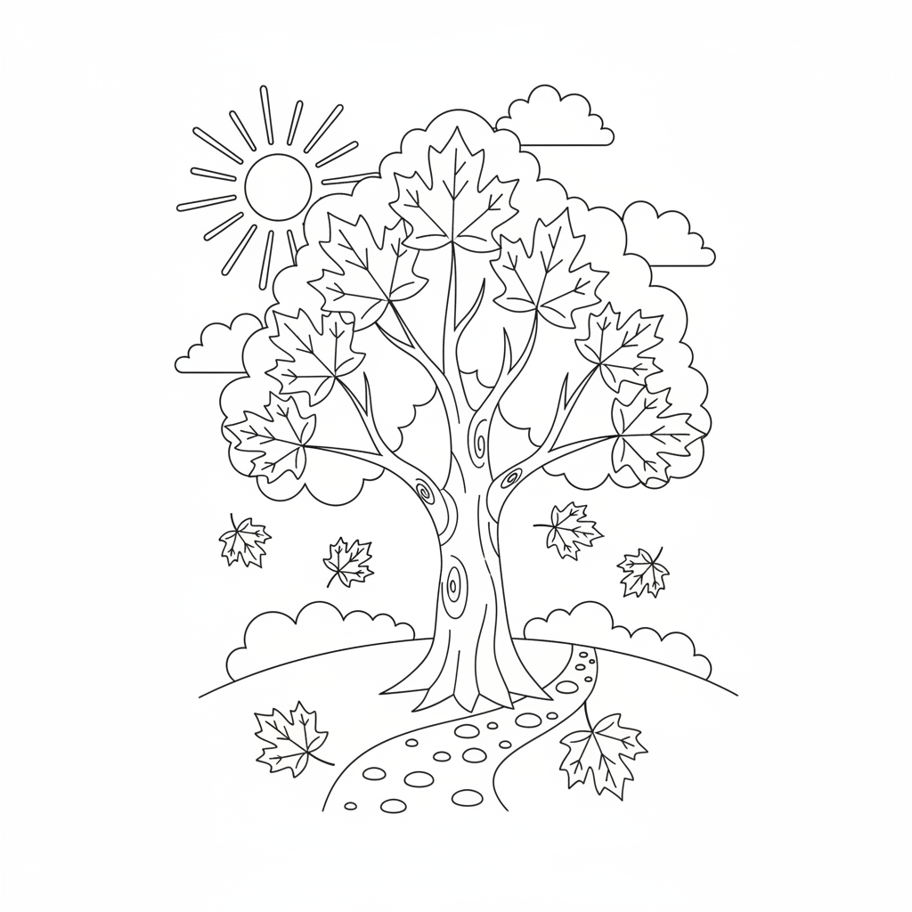 Maple Tree coloring page