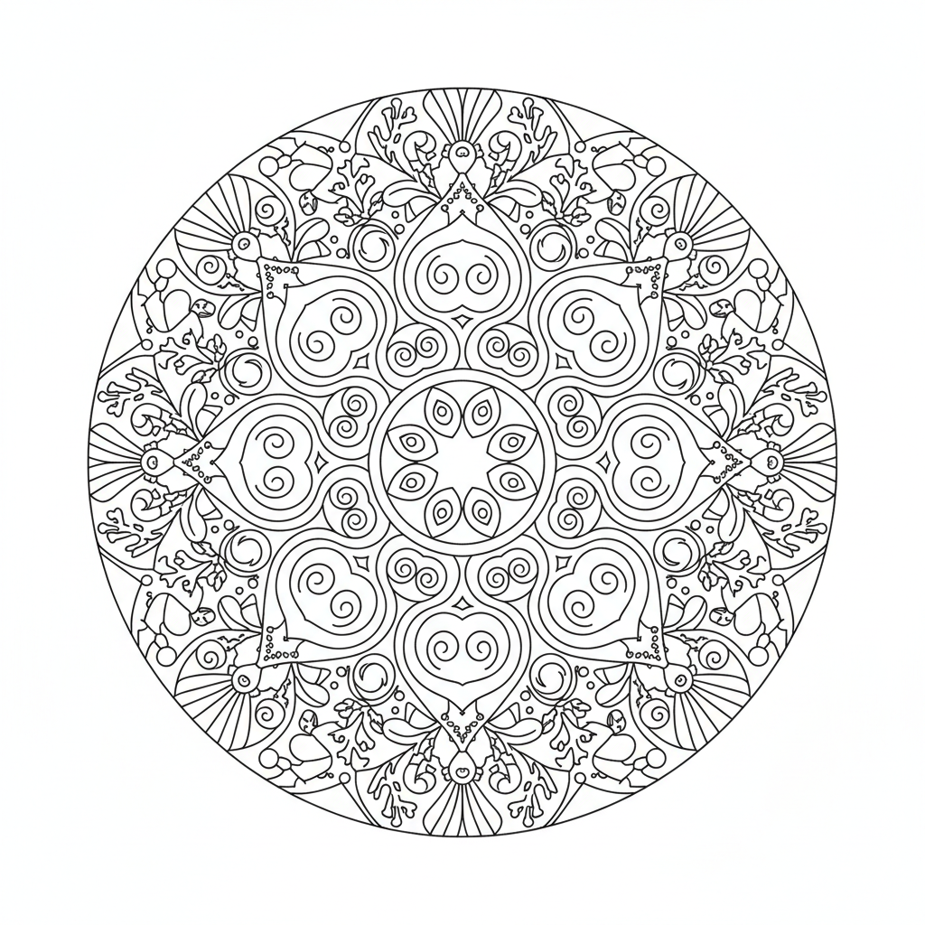 Ocean Mandala coloring page
