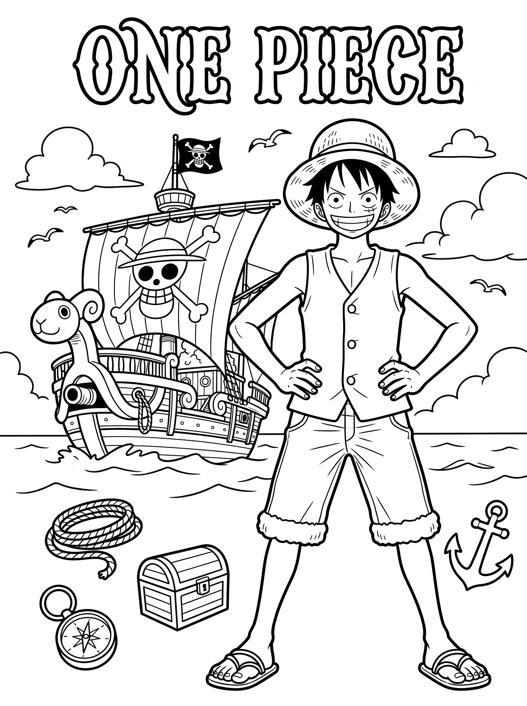 One Piece Coloring Page coloring page