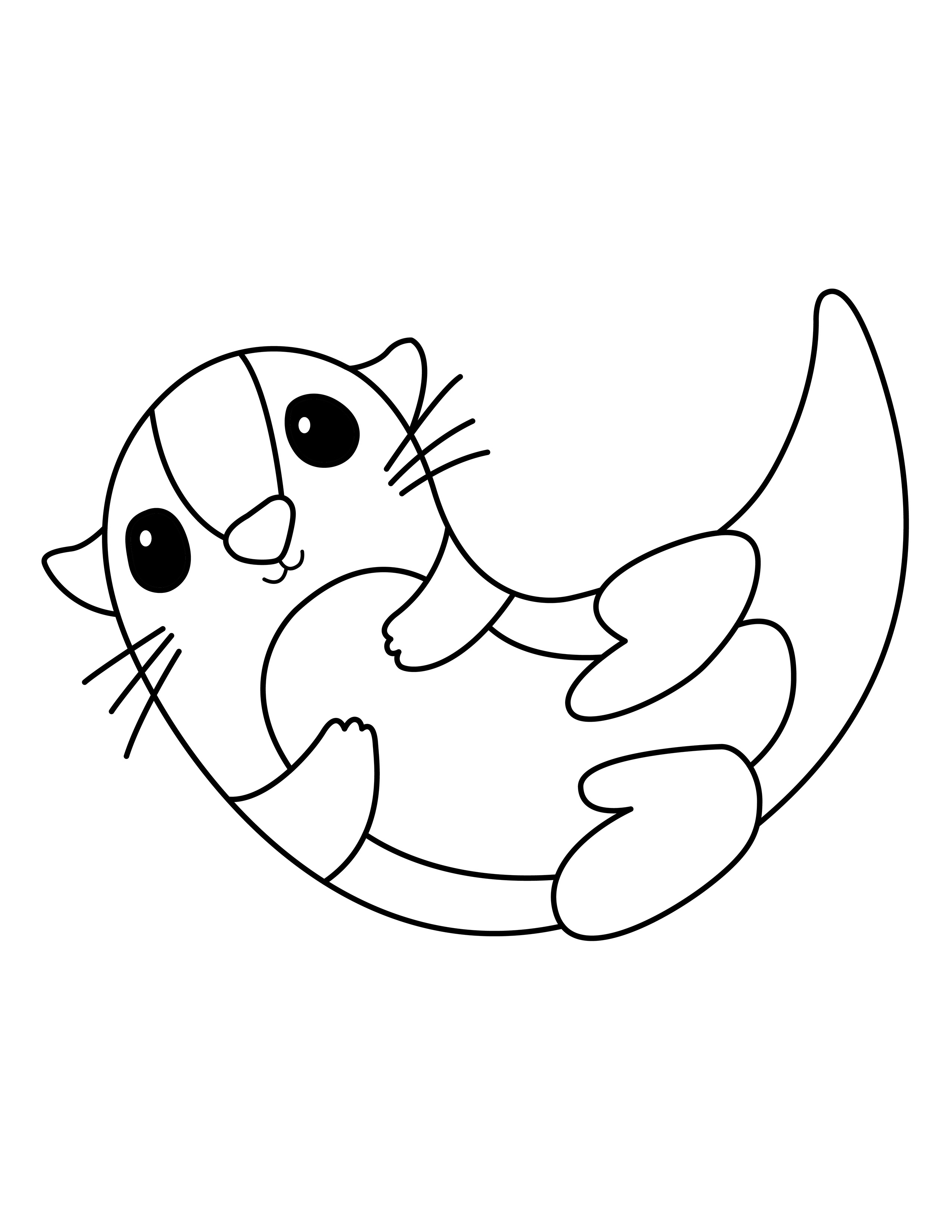 Otter coloring page