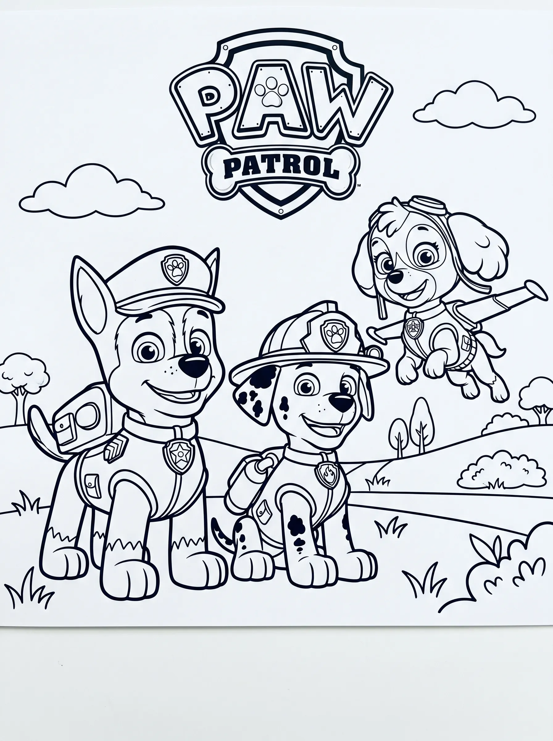 Paw Patrol Coloring Page coloring page