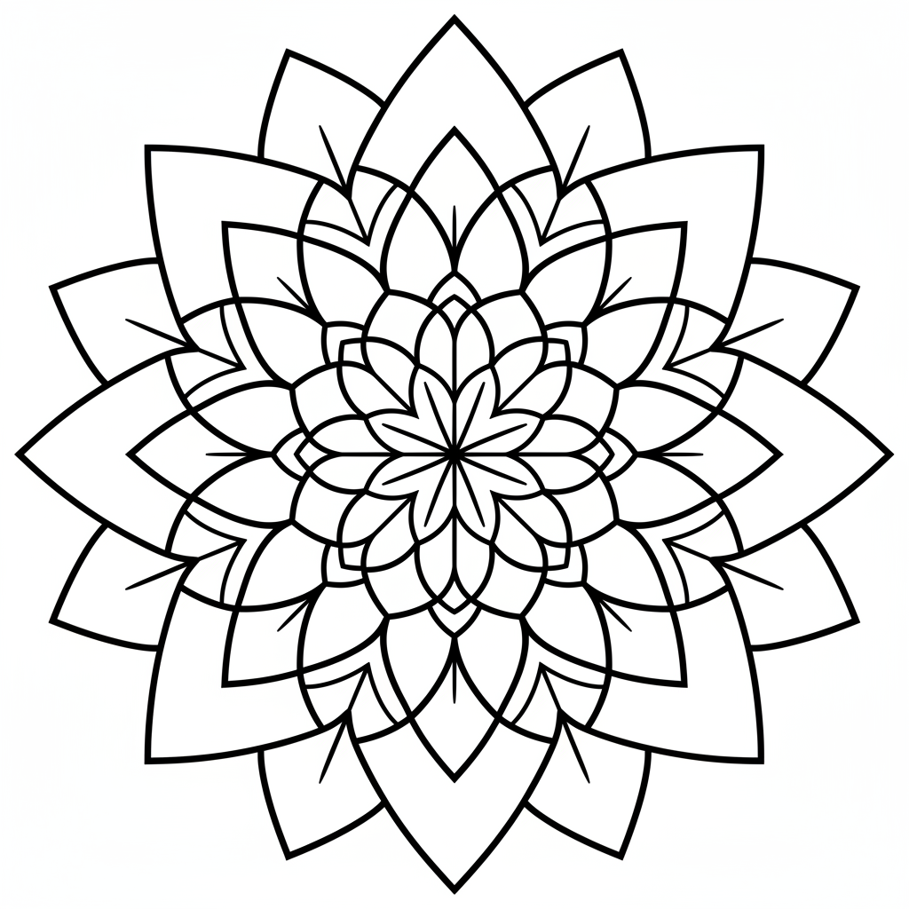 Petal Mandala coloring page