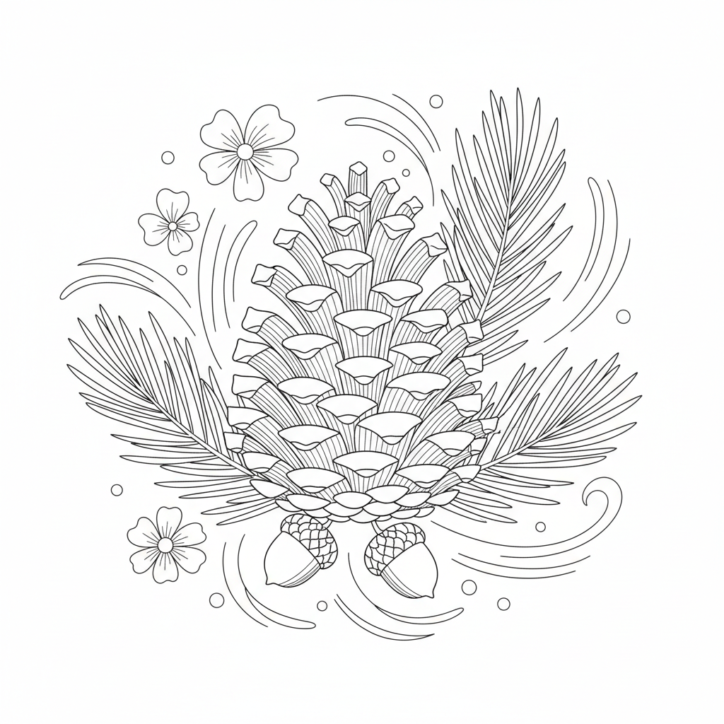 Pine Cone coloring page