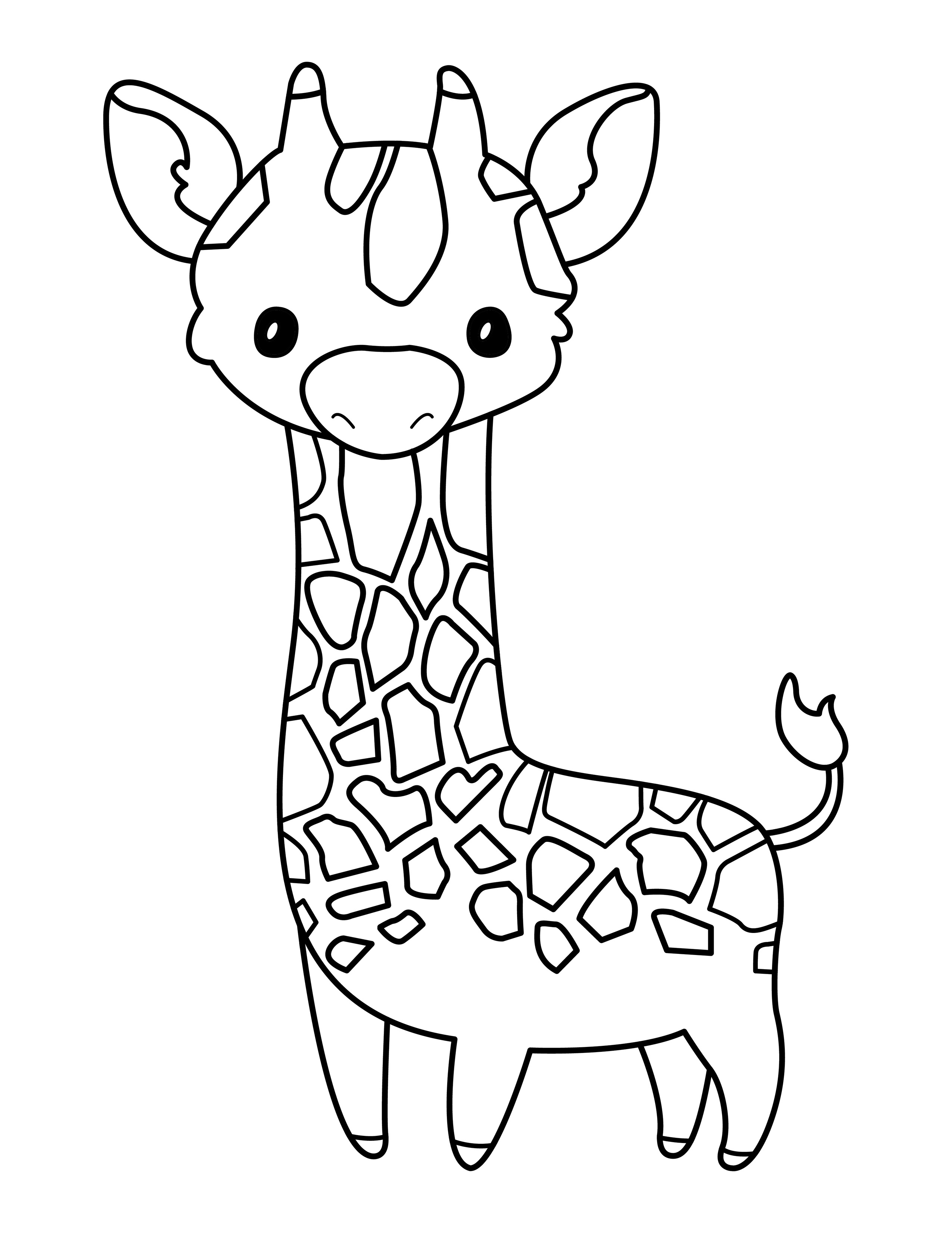 Giraffe coloring page