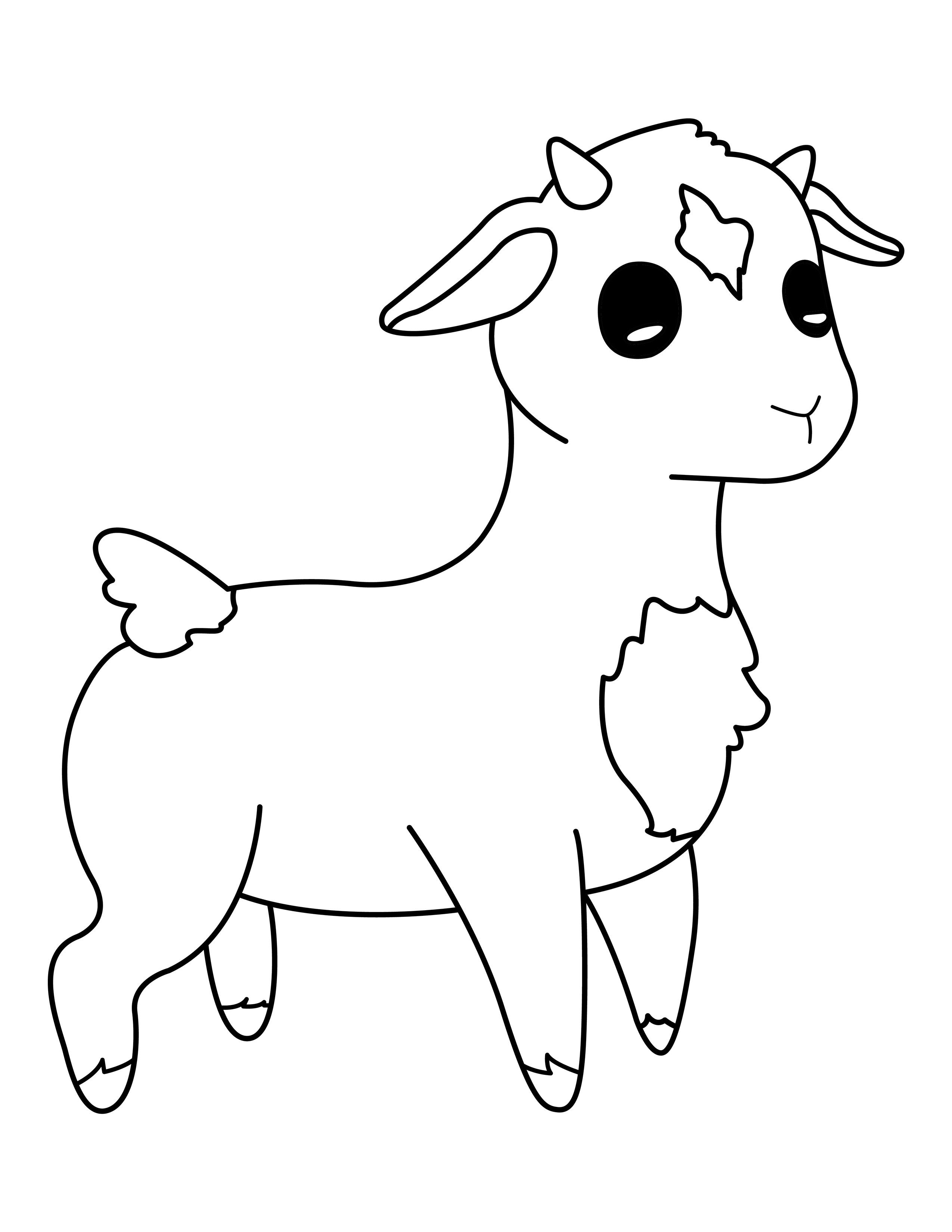 Goat coloring page