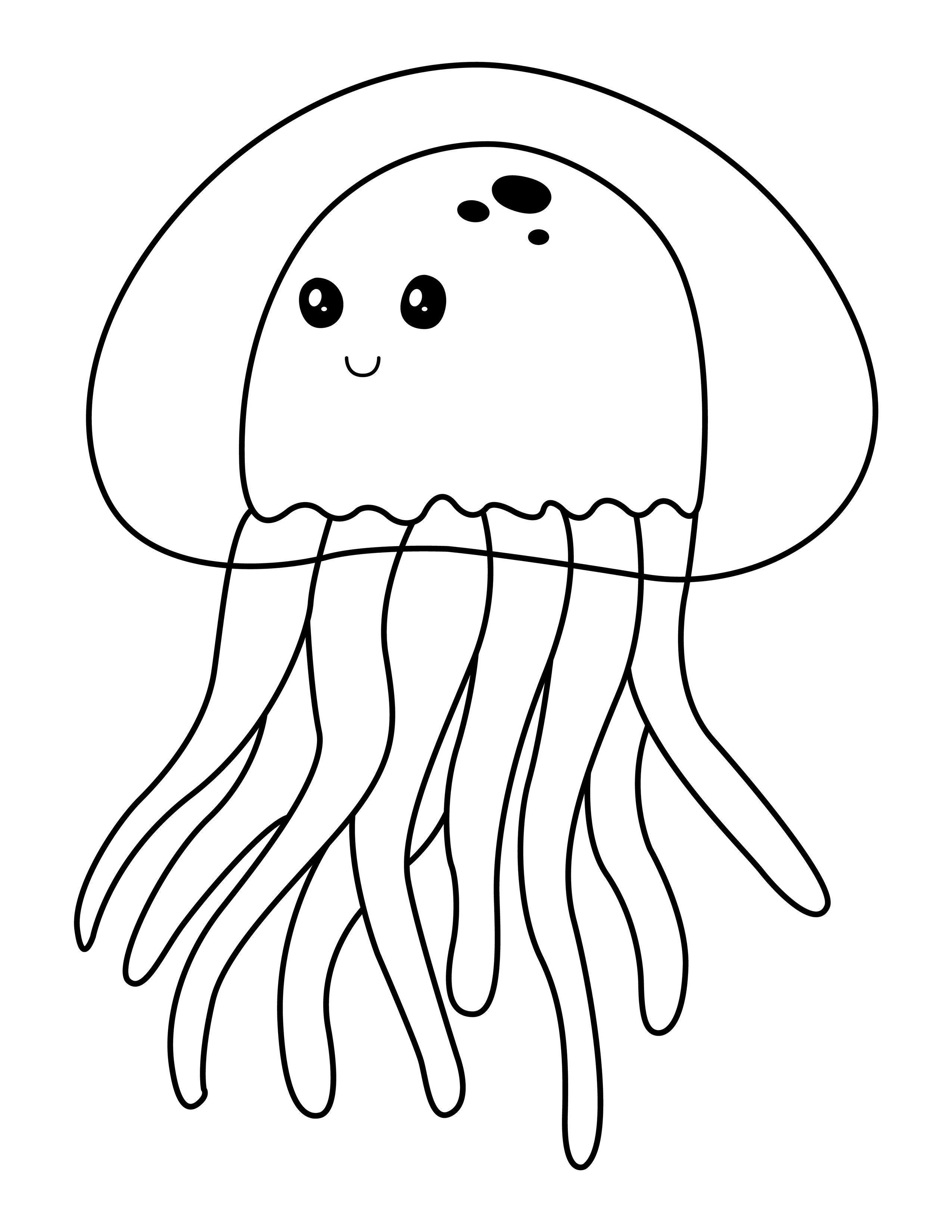 Jellyfish coloring page