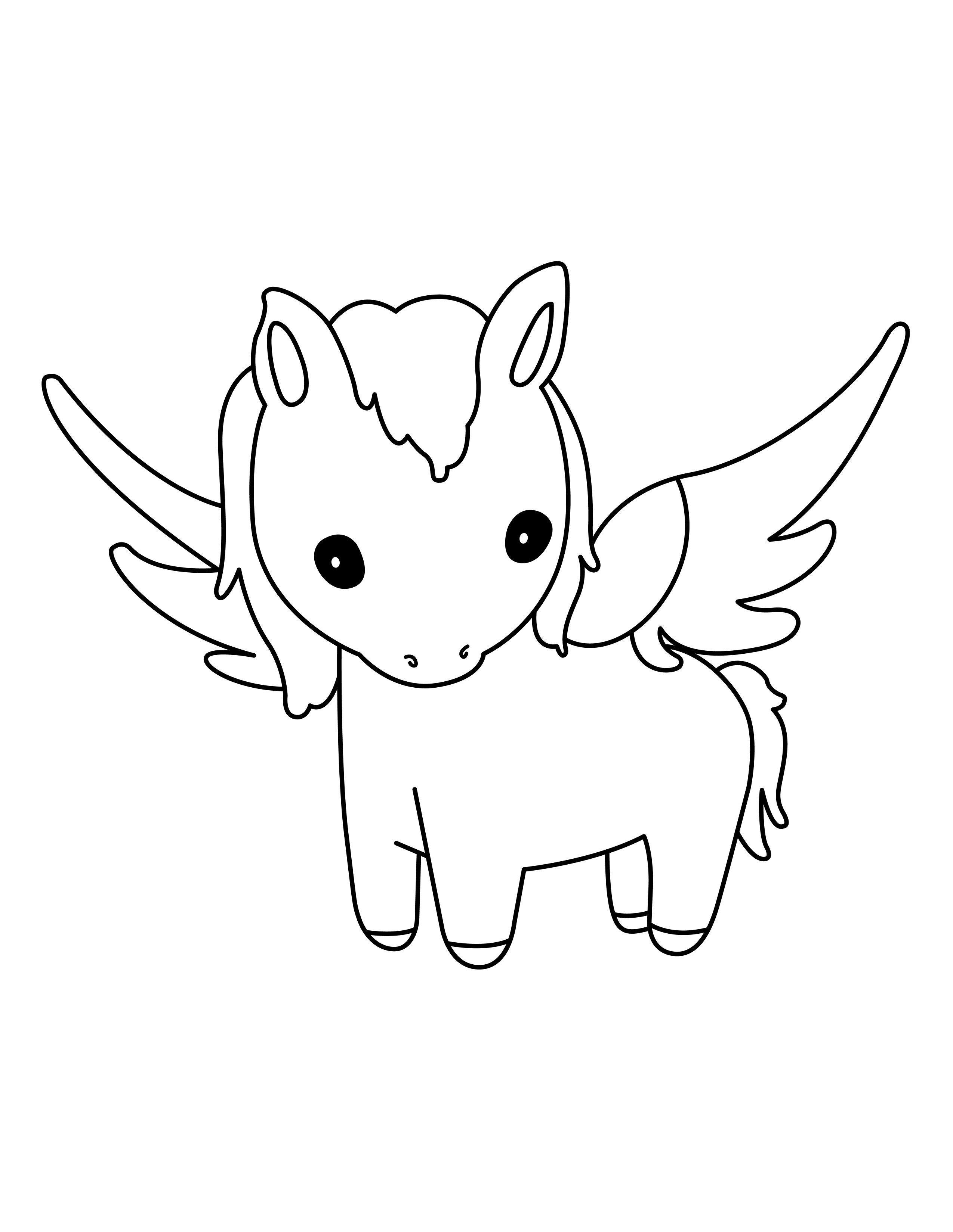 Pegasus coloring page