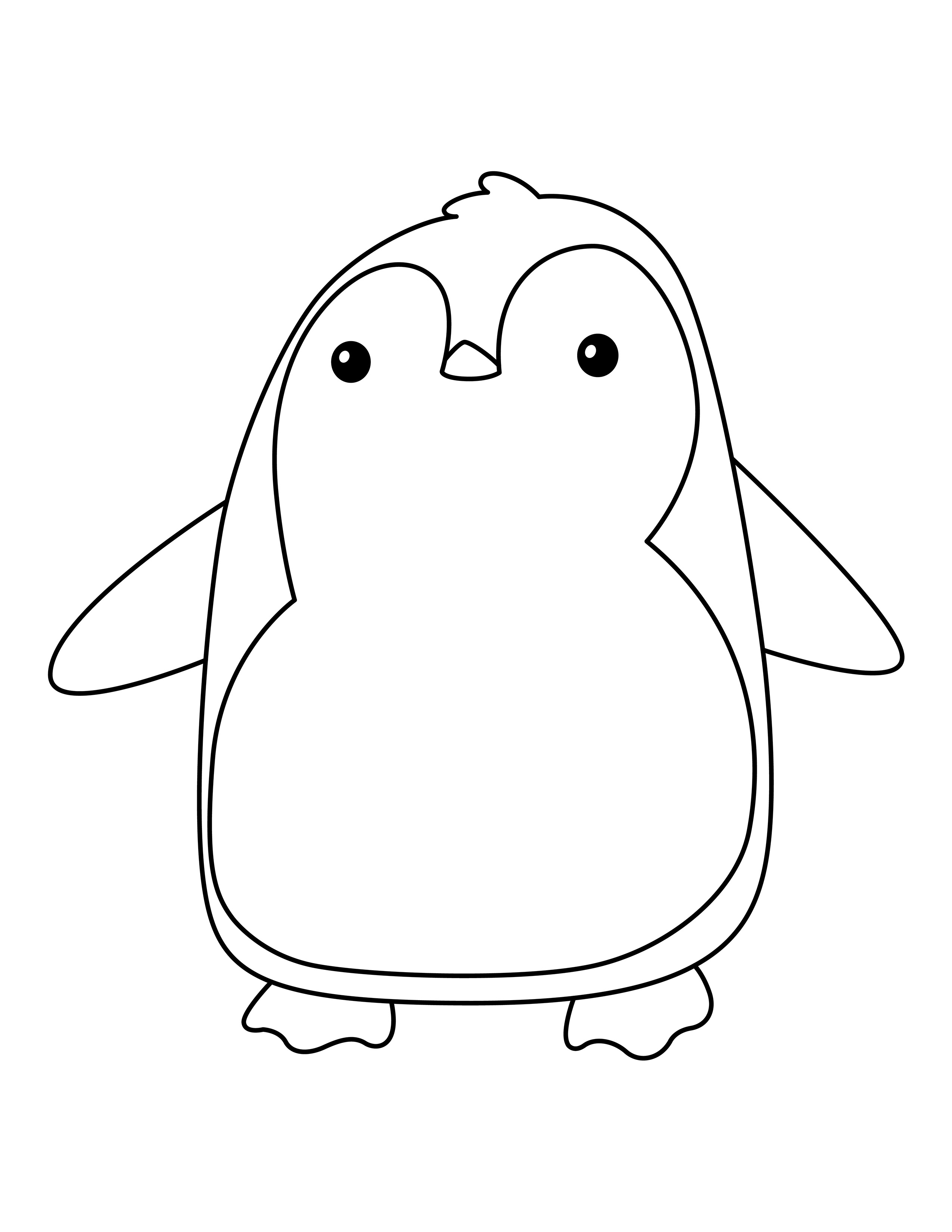 Penguin coloring page