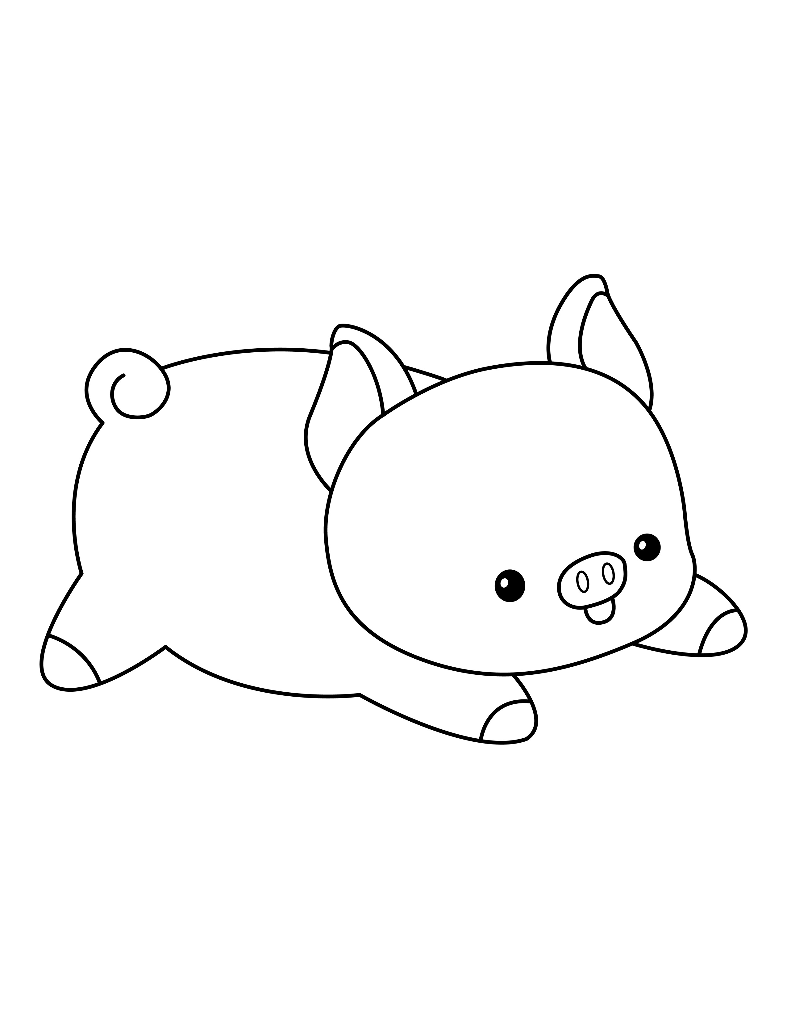 Pig coloring page