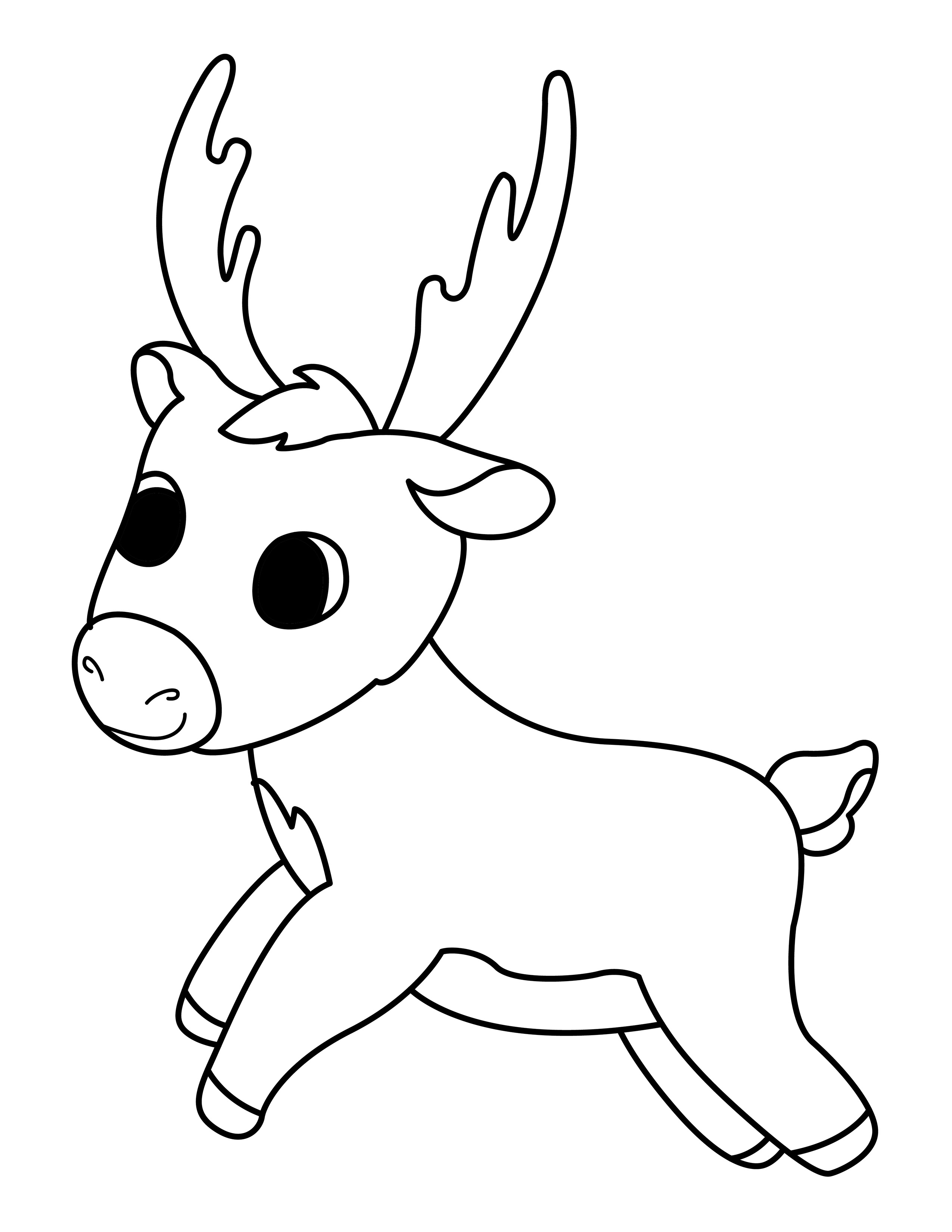 Reindeer coloring page