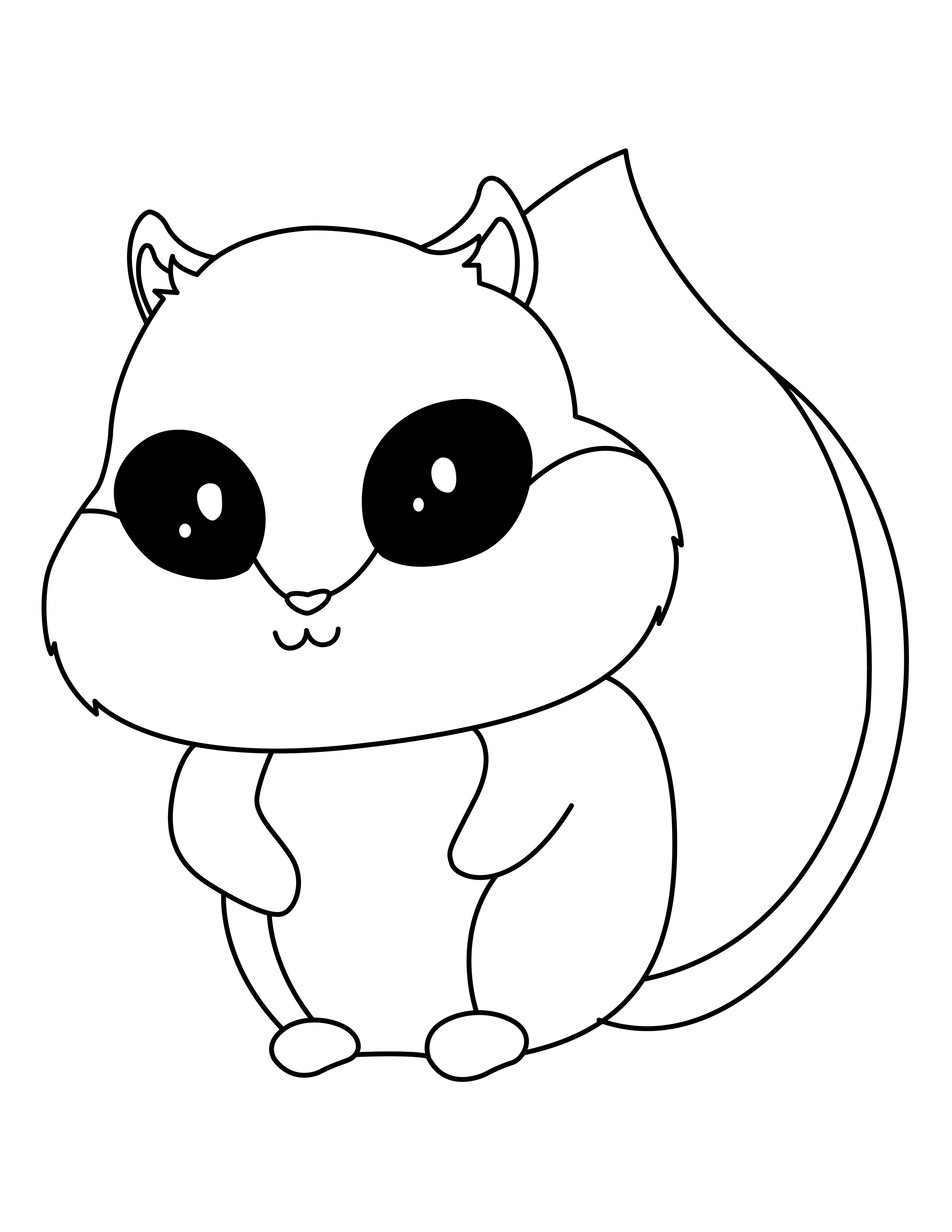 Squirrel coloring page