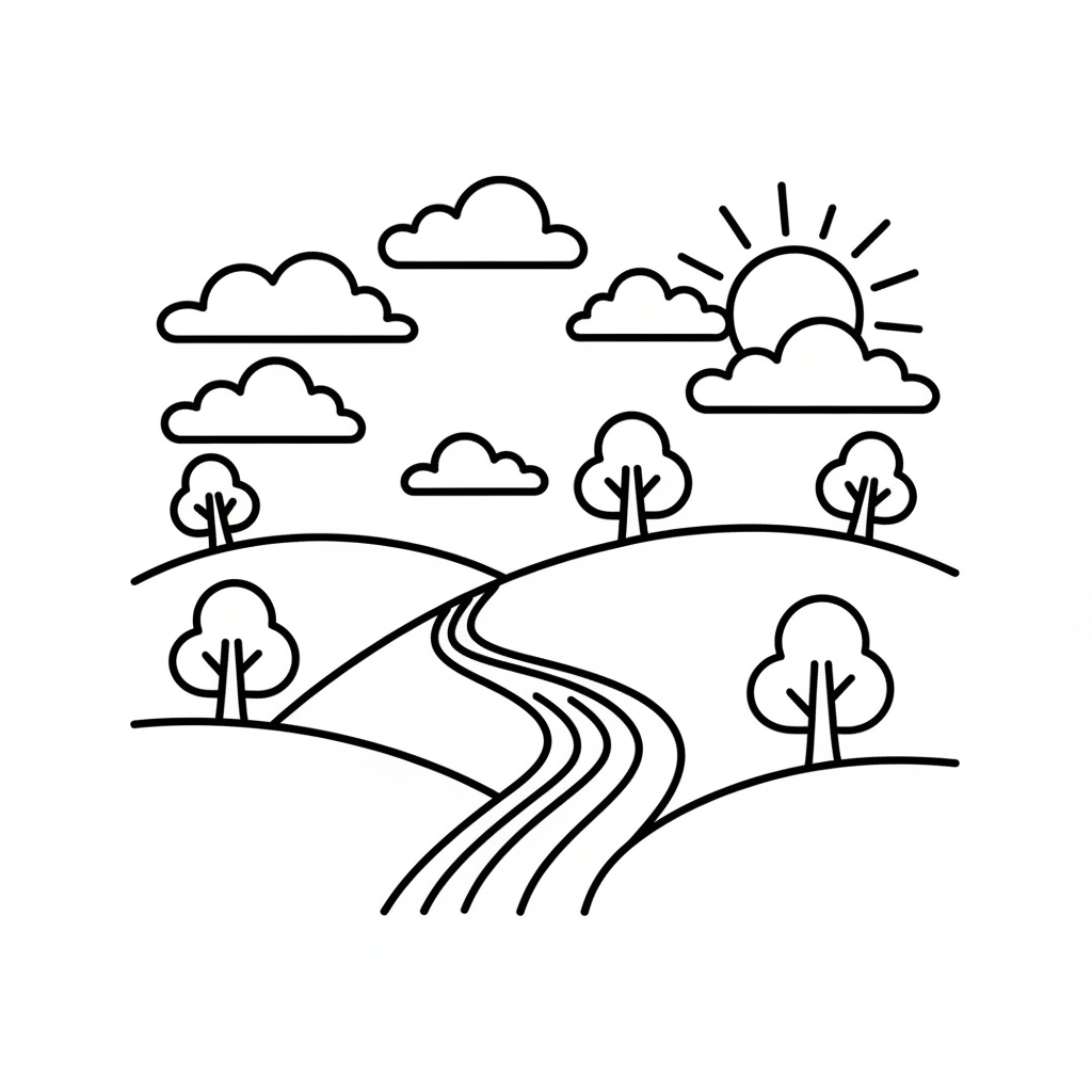 Rolling Hills coloring page