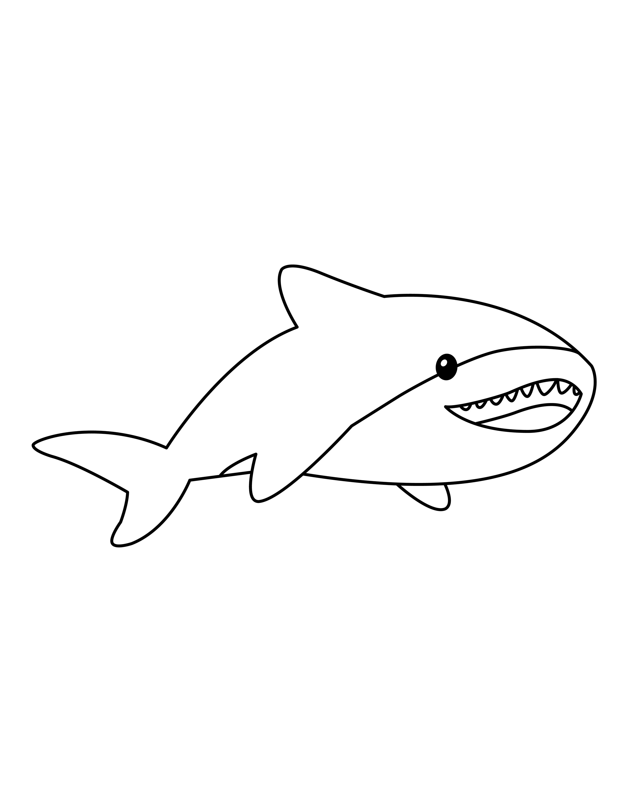 Shark coloring page