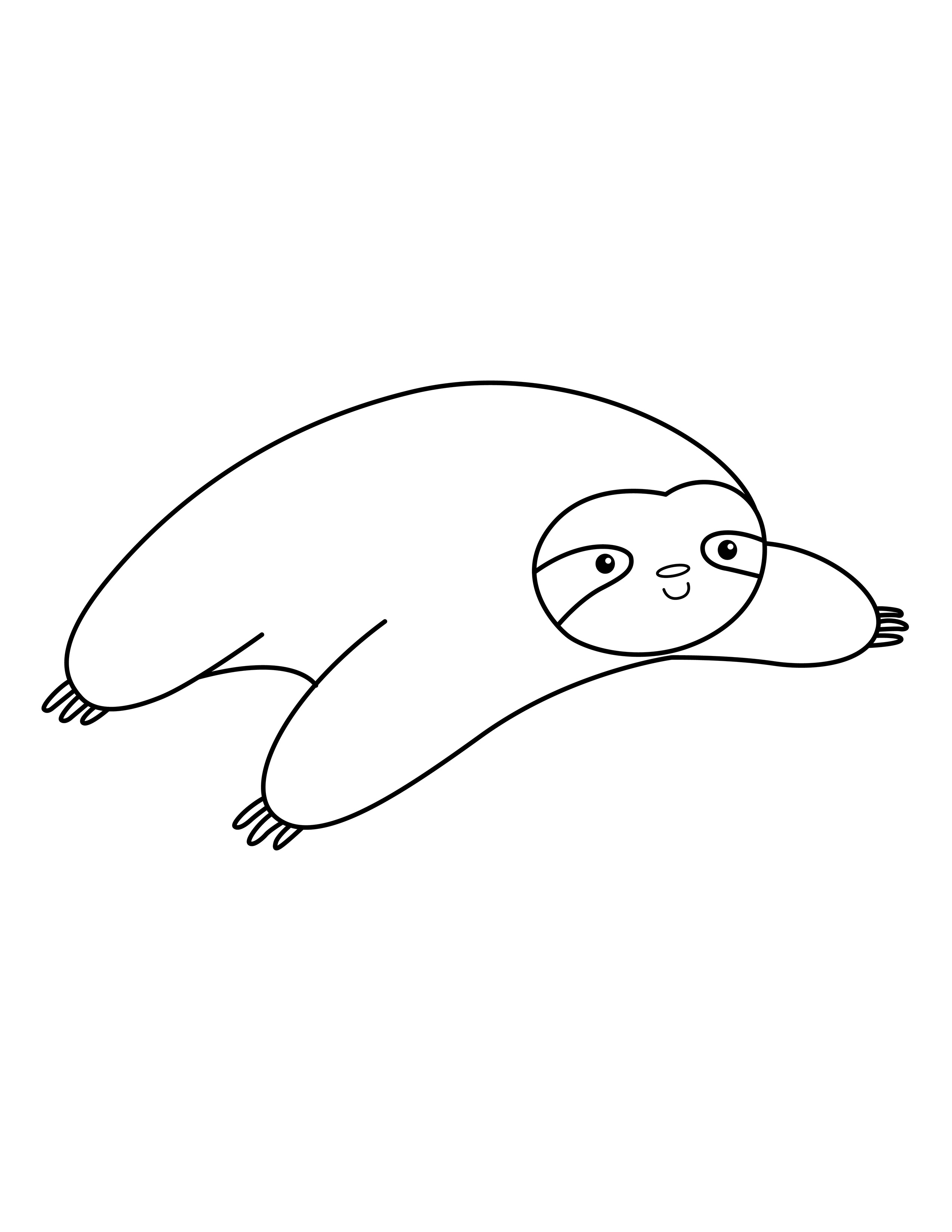Sloth coloring page
