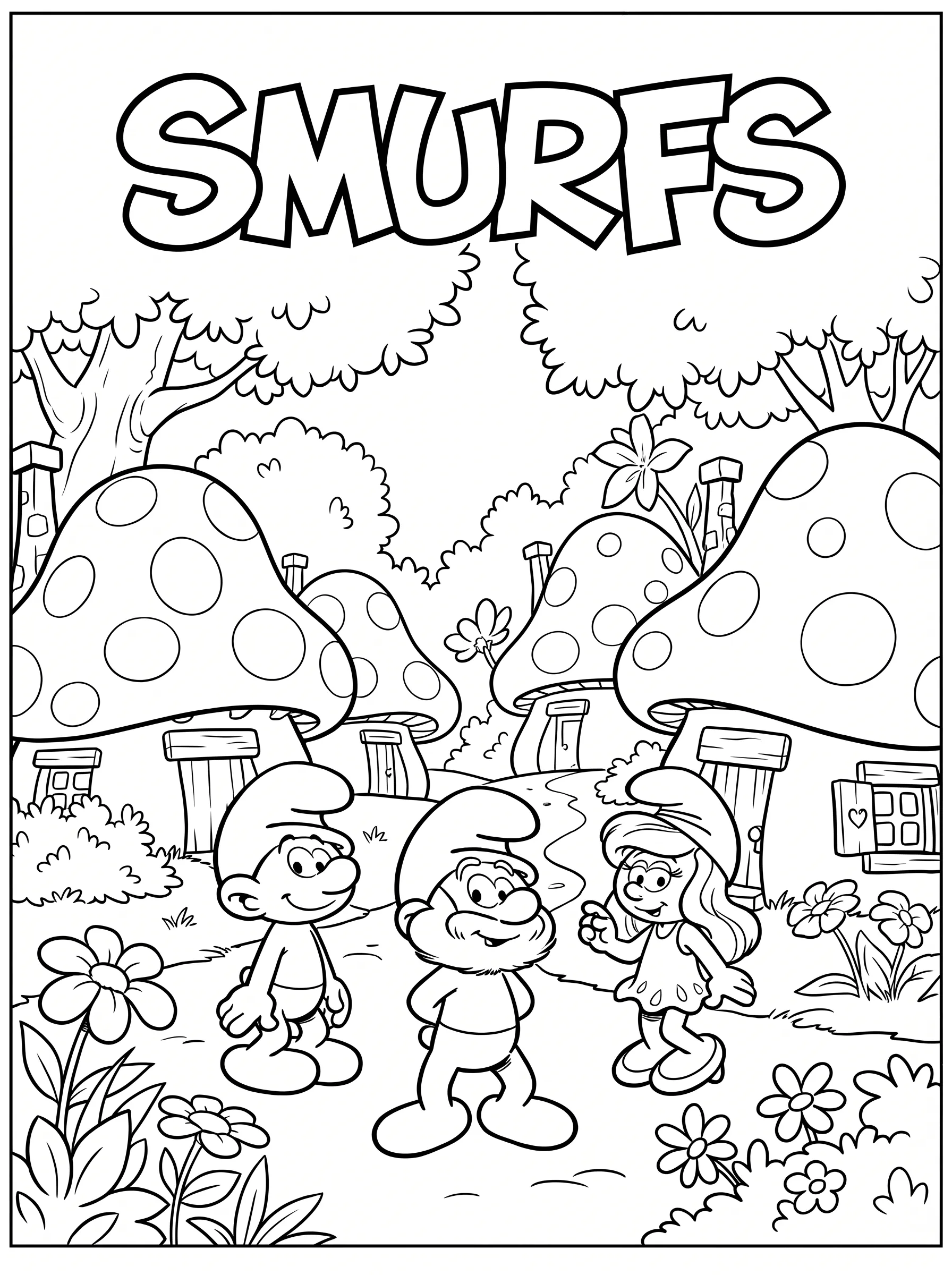 Smurfs Coloring Page coloring page