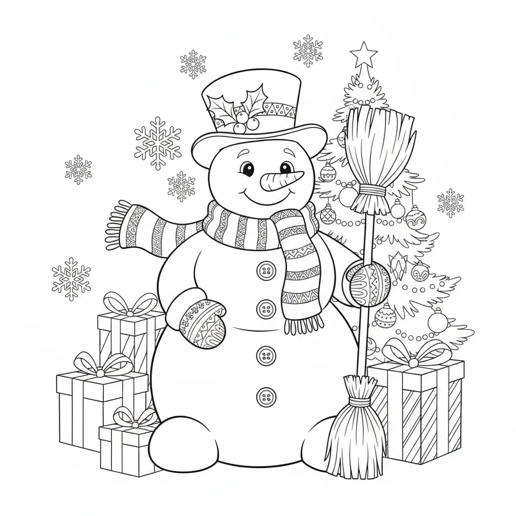 Snowman coloring page