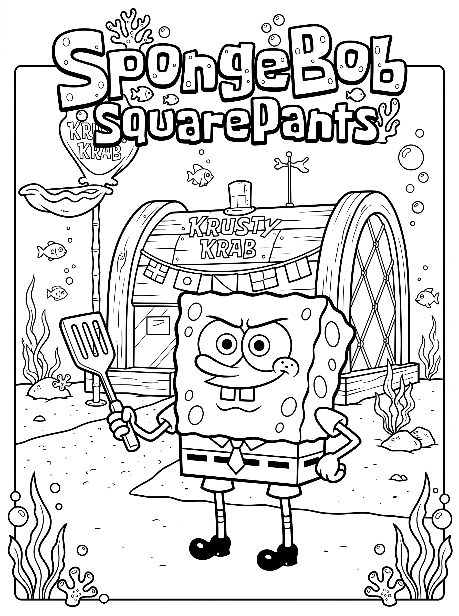 SpongeBob SquarePants Coloring Page coloring page