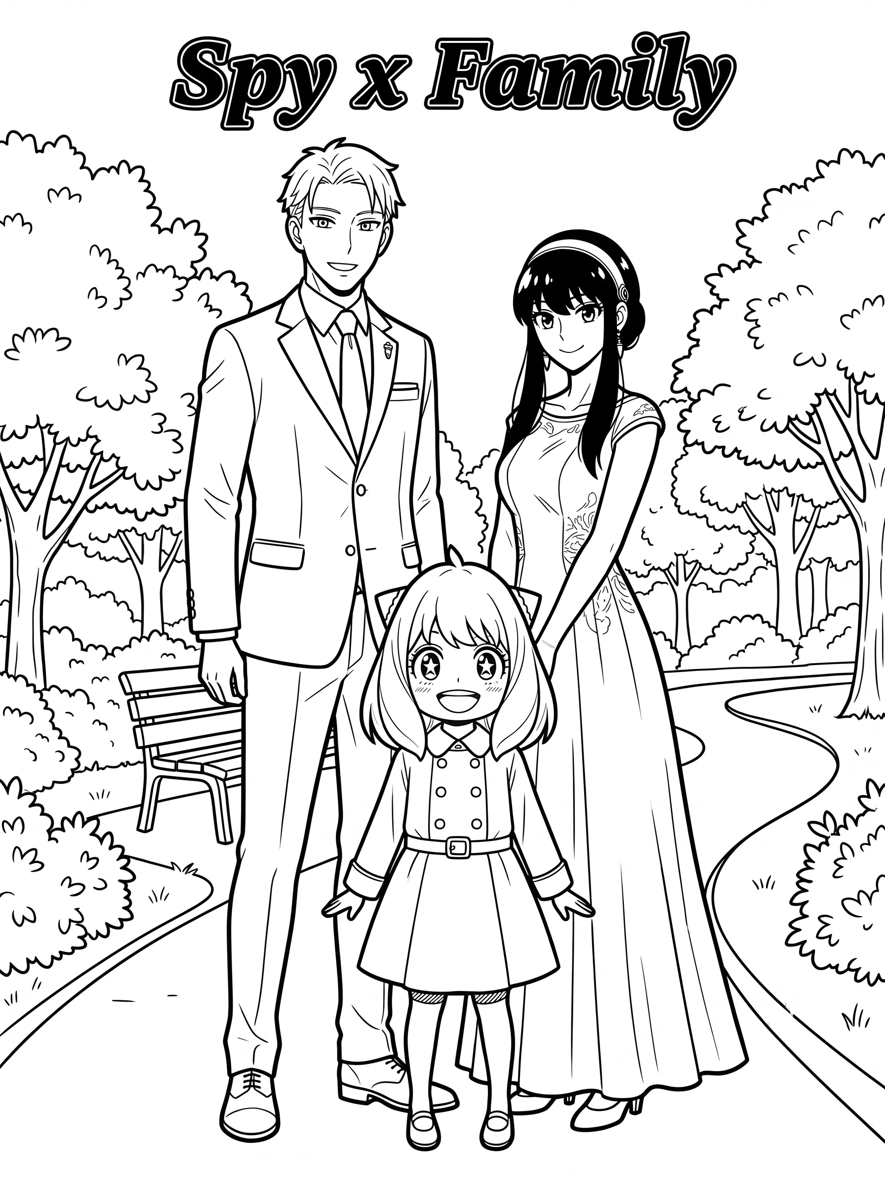 Spy x Family Coloring Page coloring page