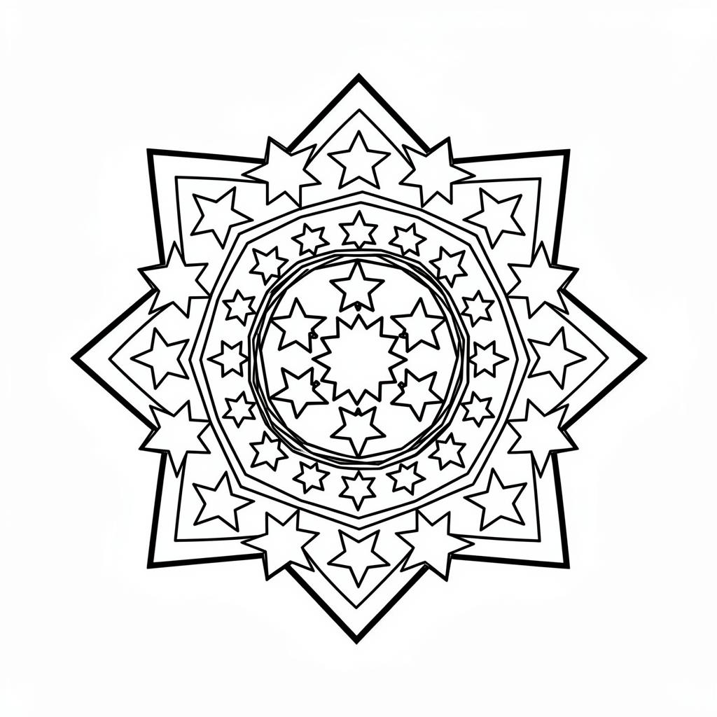Star Mandala coloring page