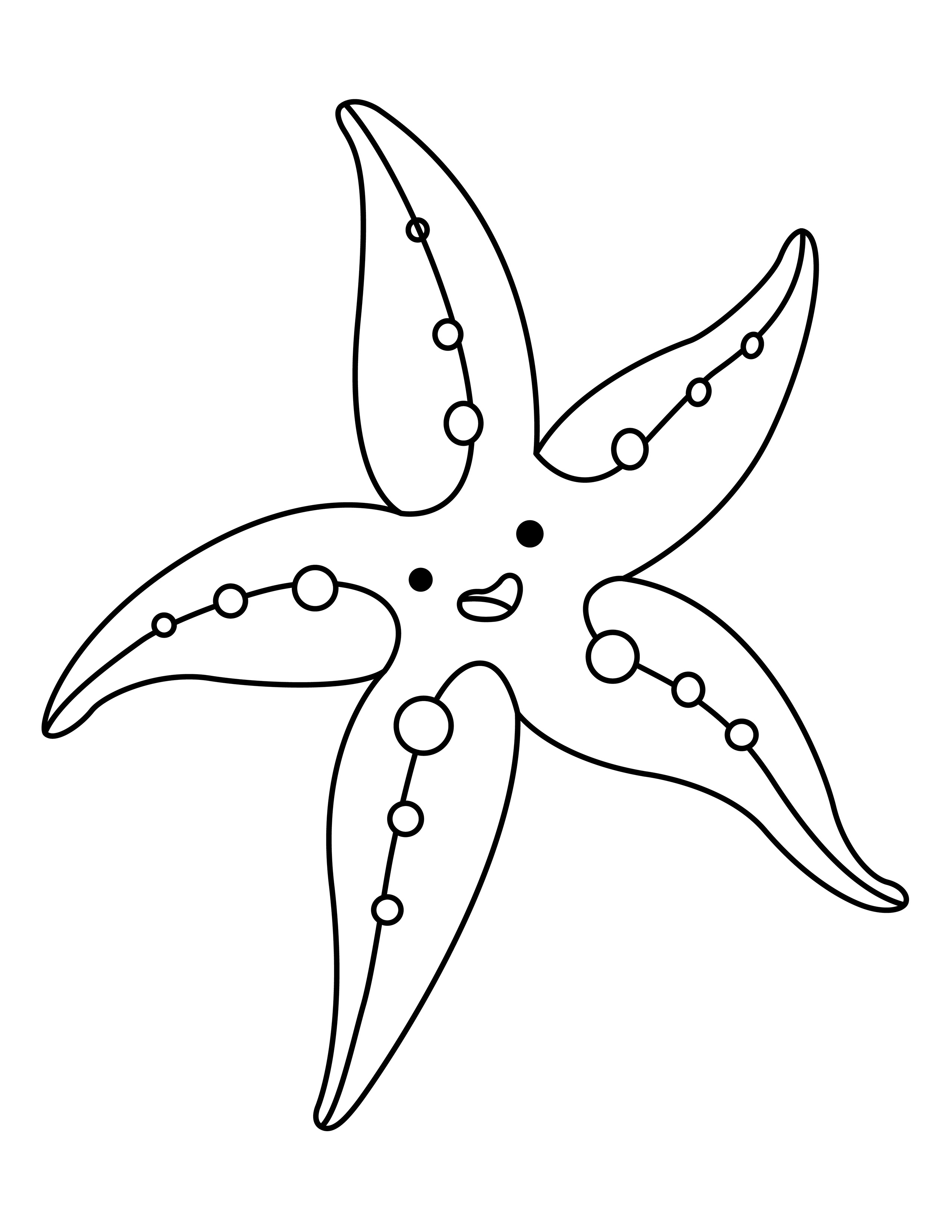 Starfish coloring page