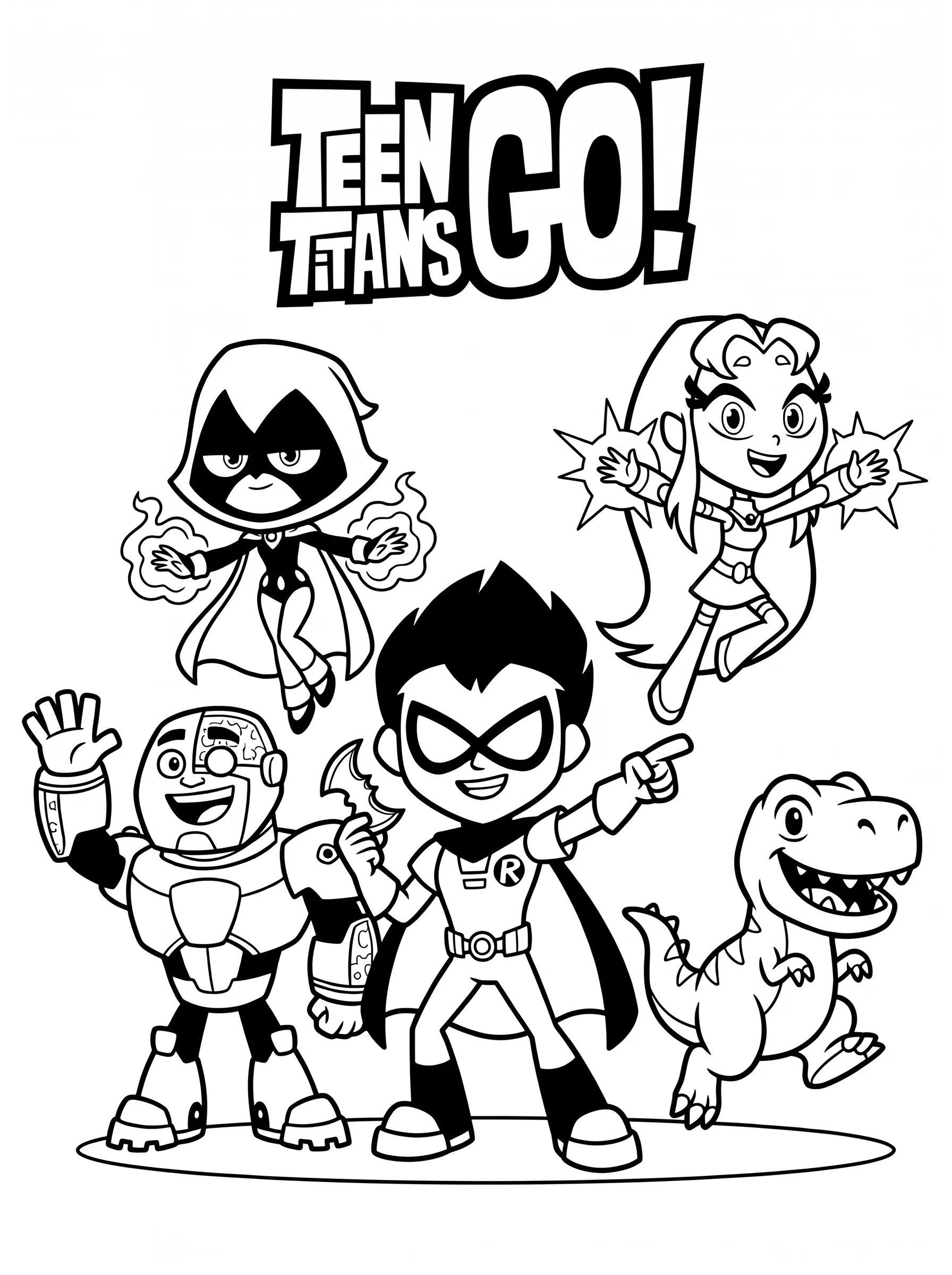 Teen Titans Go! Coloring Page coloring page