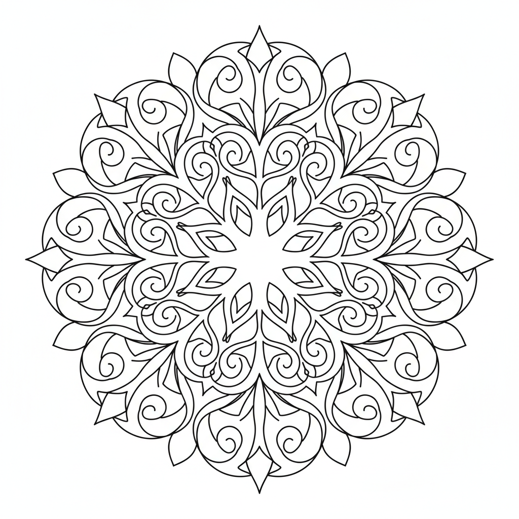 Tree Mandala coloring page
