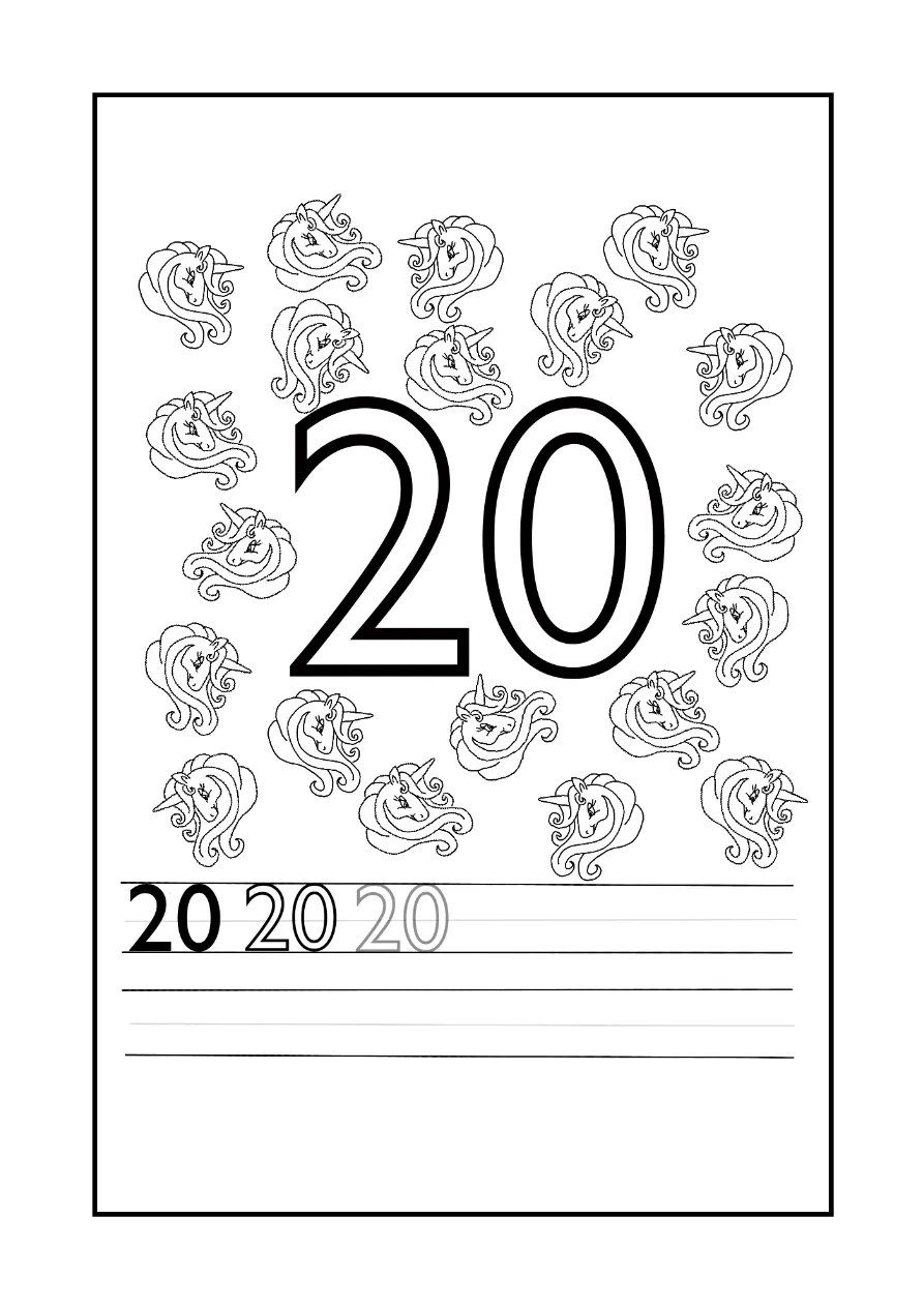 Unicorn Coloring Page 18 coloring page