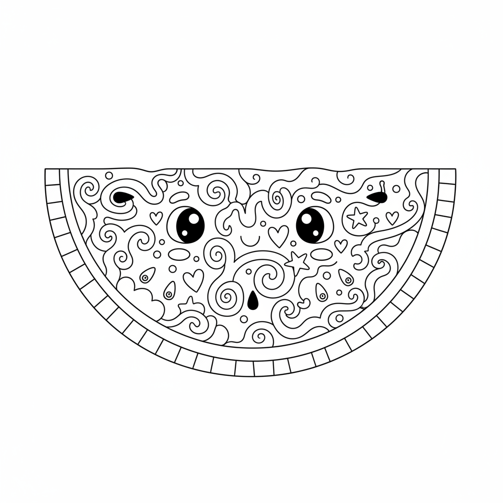 Watermelon coloring page