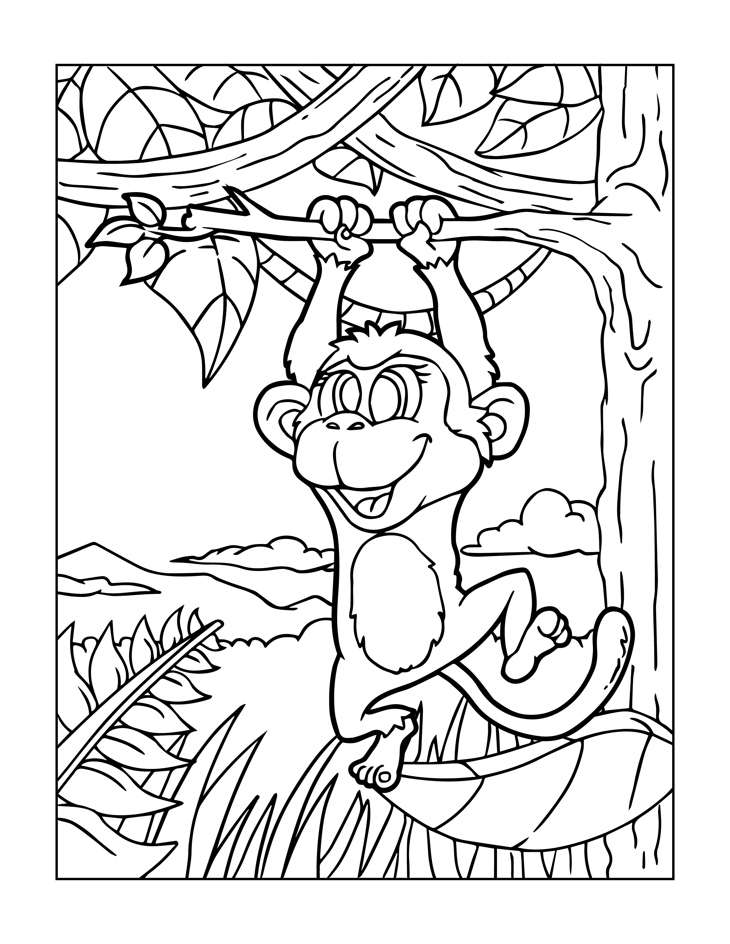 Wild Hippo coloring page